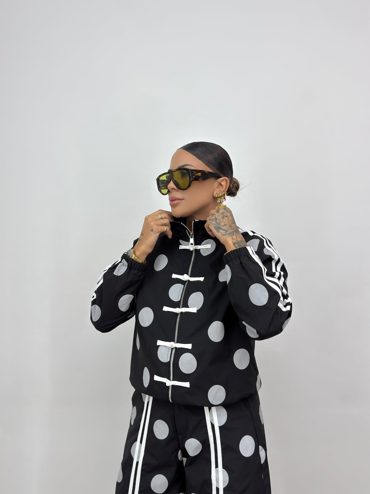 CONJUNTO TECHNICAL POLKA BLACK