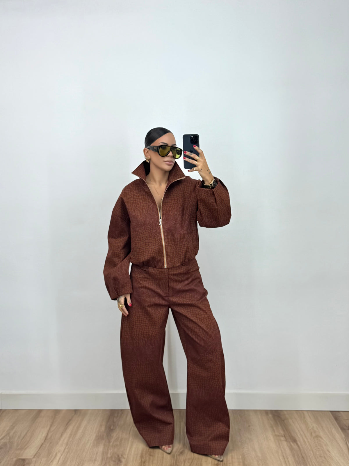 PANTALÓN CROCO LUMINA MOHO