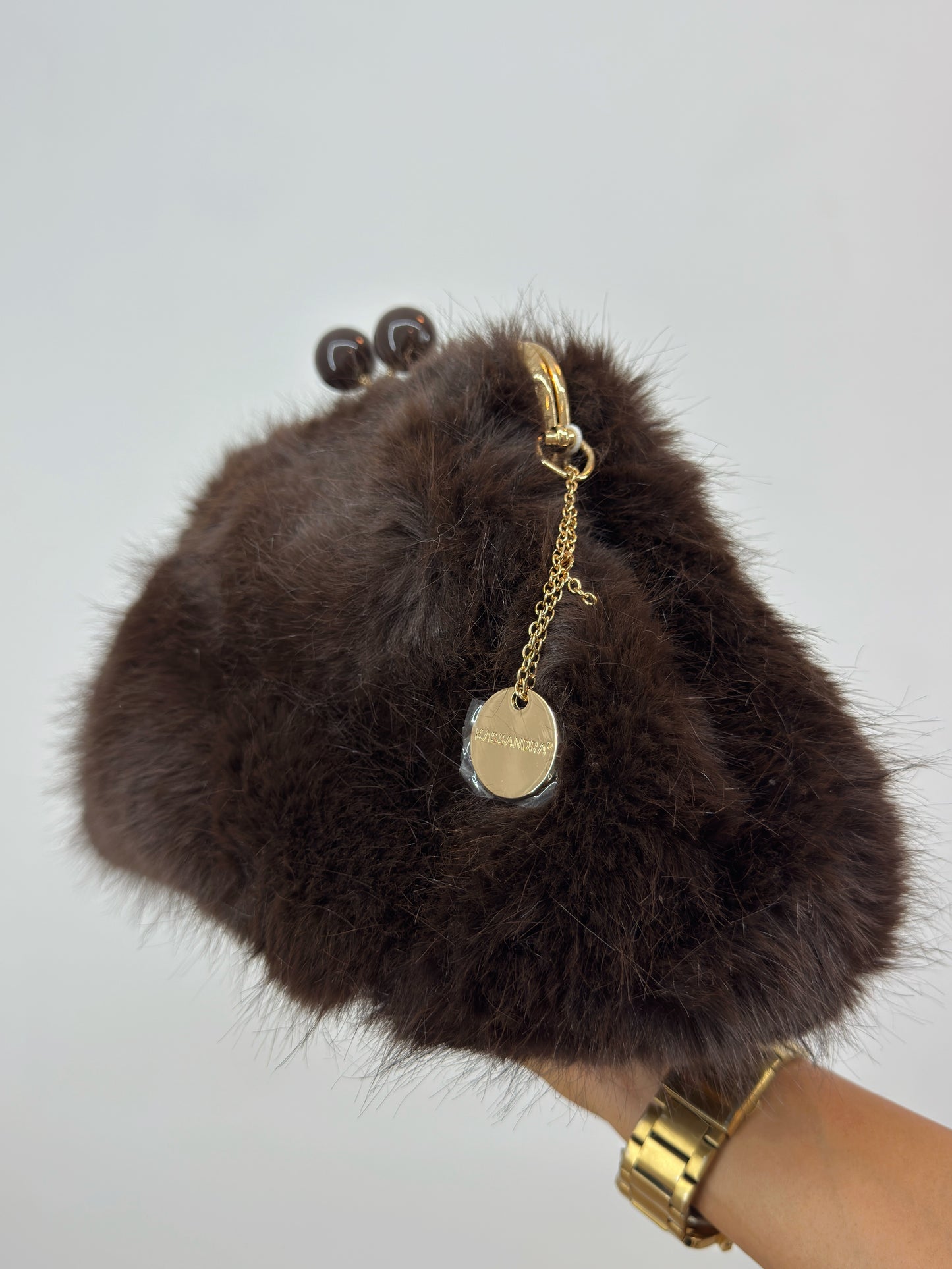 MAXI CLUTCH FLUFFY CHOCO KASSANDRA