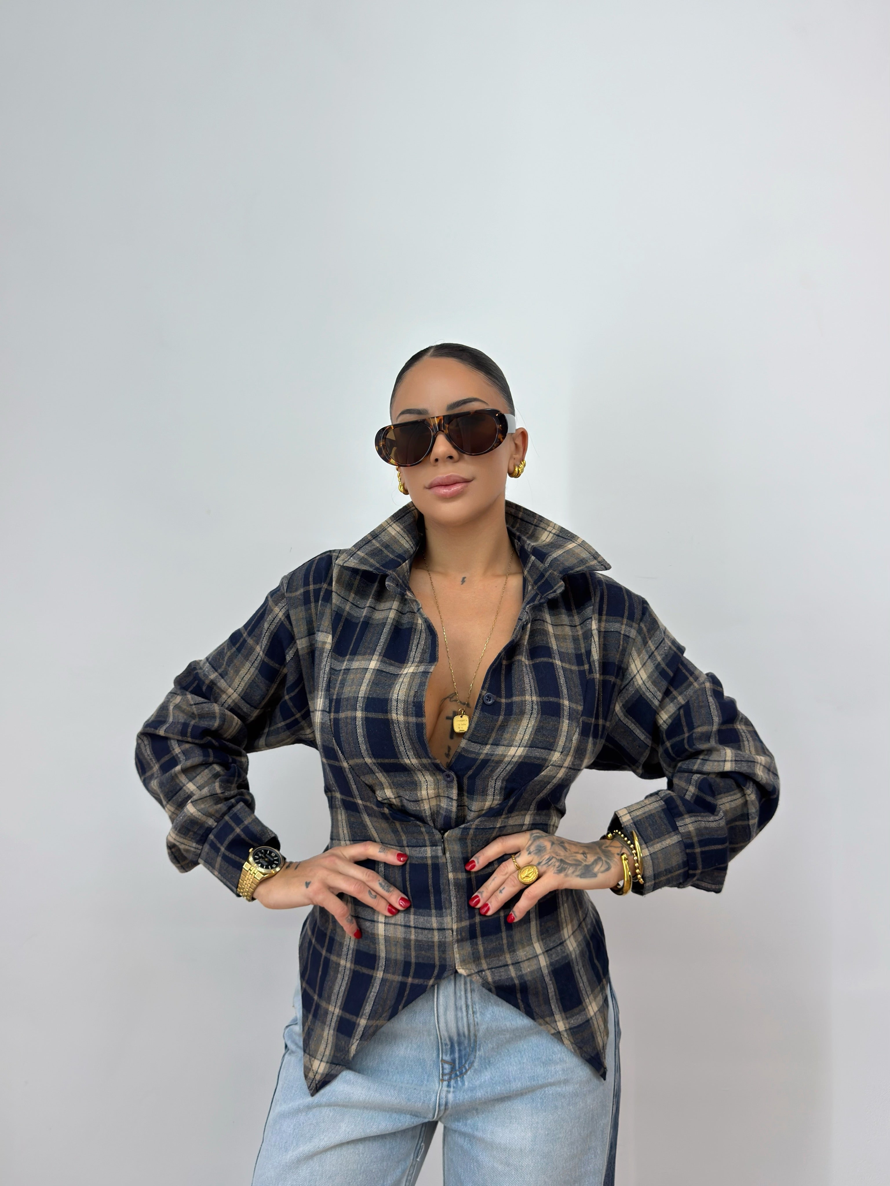 CAMISA PREMIUM LENNA BLUE NAVY