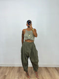 PANTALÓN BAGGY PREMIUM PURO LINO VERD