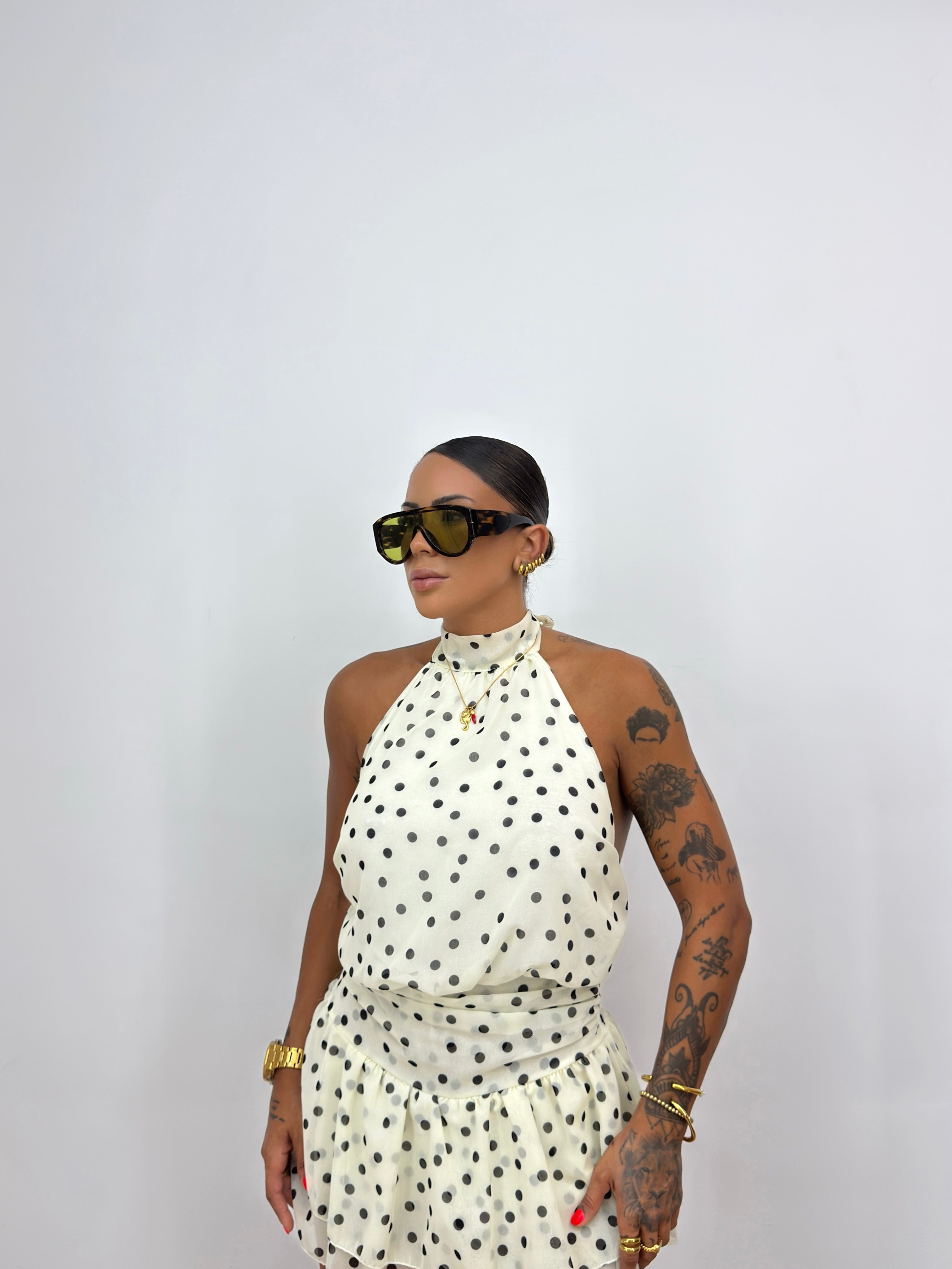 MONO | VESTIDO BLANK POLKA