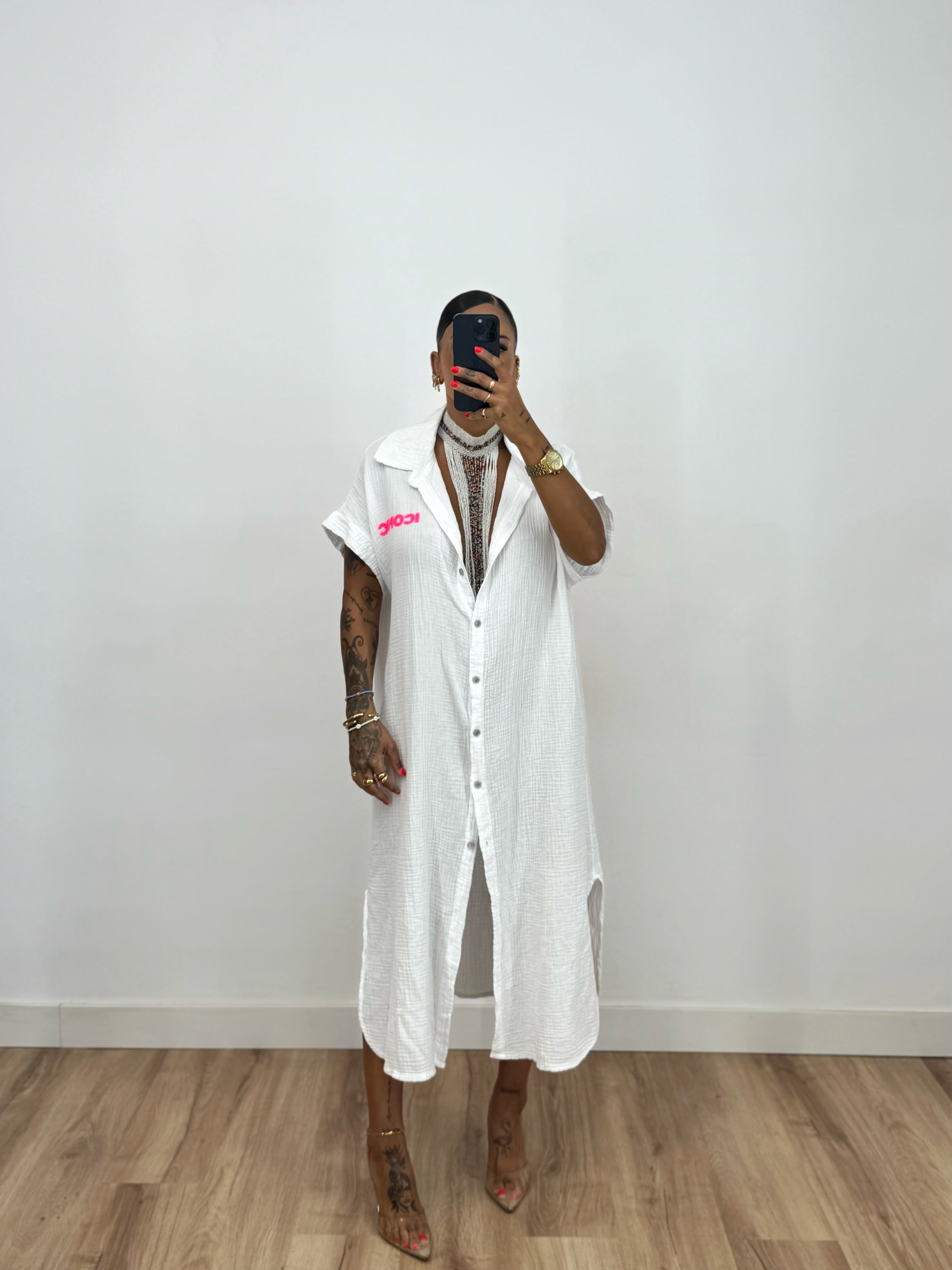 VESTIDO OVER PREMIUM ICONIC BLANK