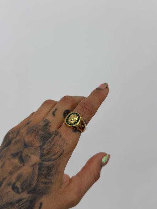 ANILLO GREEN LION