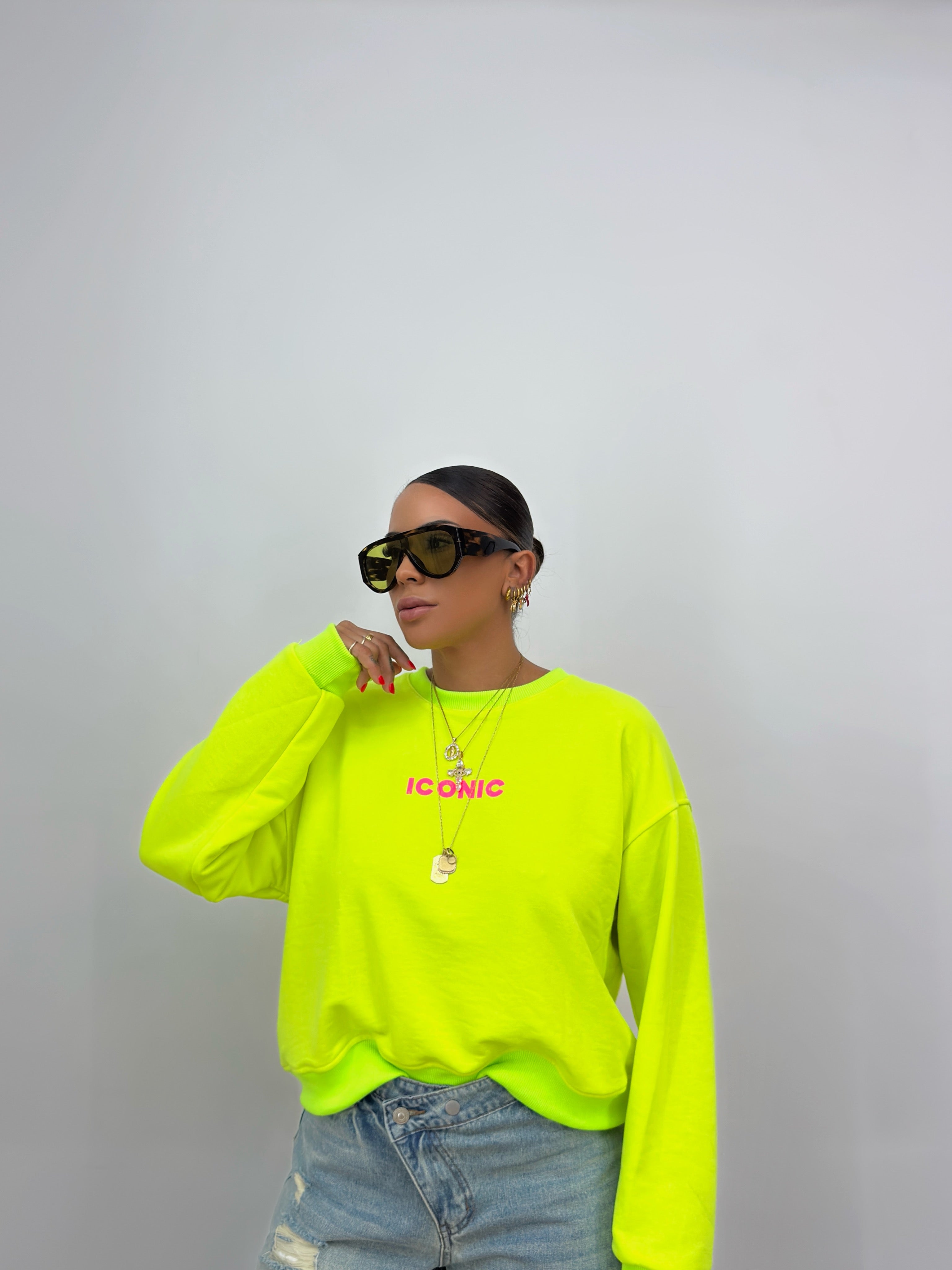 SUDADERA PREMIUM ICONIC FLÚOR