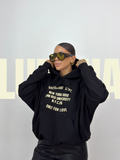 SUDADERA OVER BLACK LUMINA