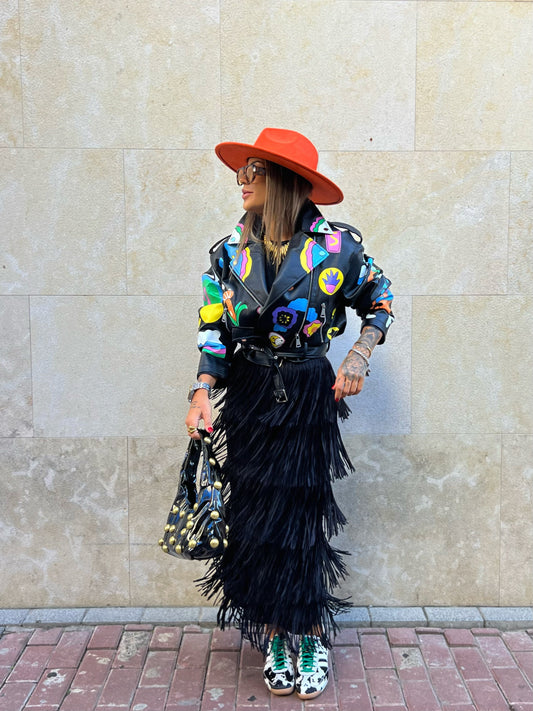 FALDA FLECOS TEXAS BLACK