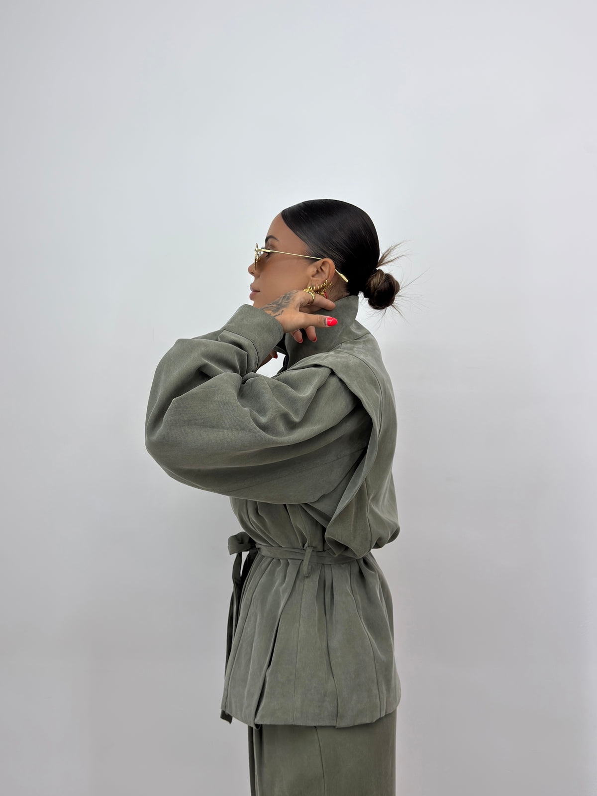 CHAQUETA LYOCELL LUMINA OLIVE