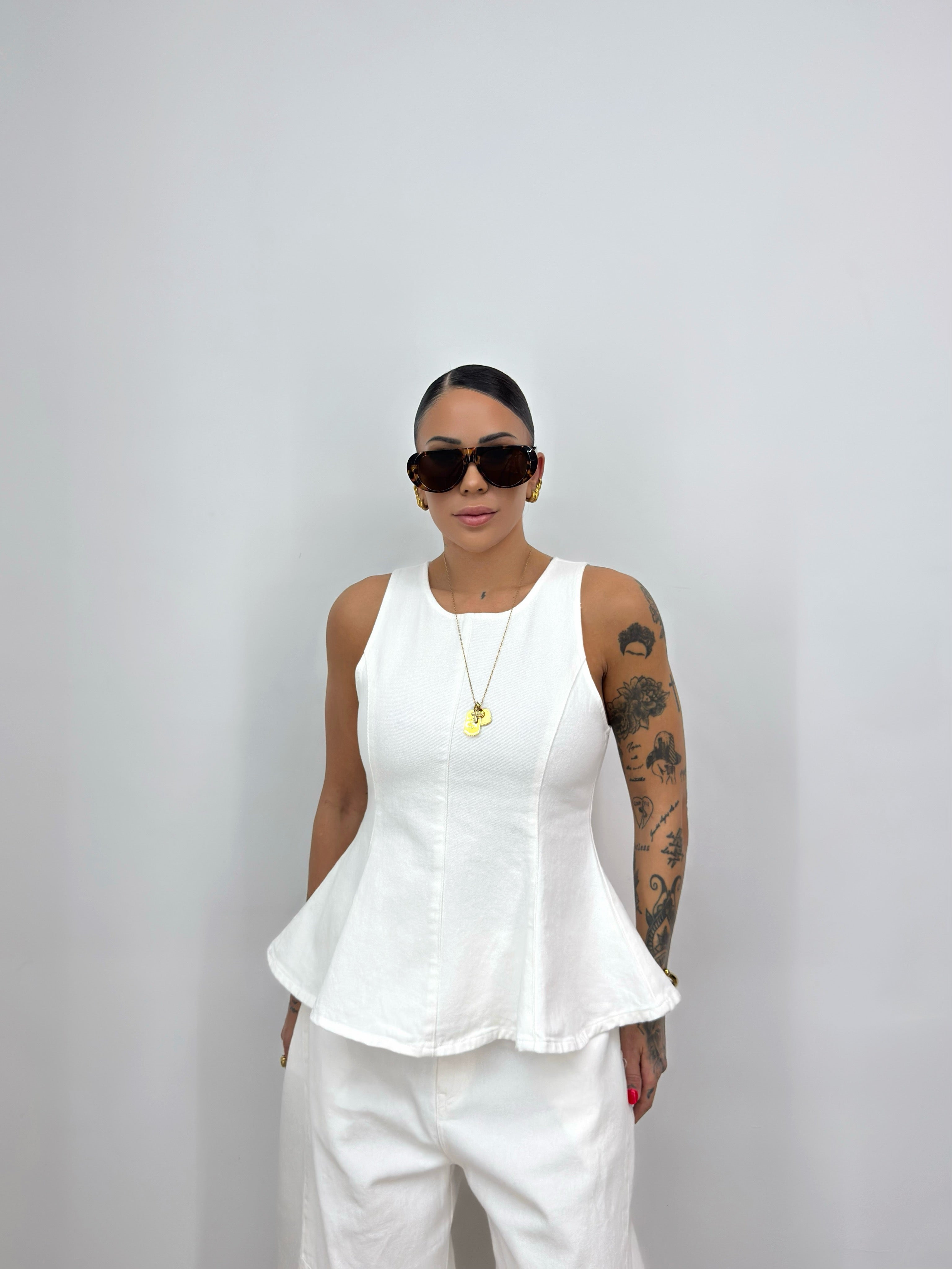 CONJUNTO PREMIUM DENIM PEPLUM