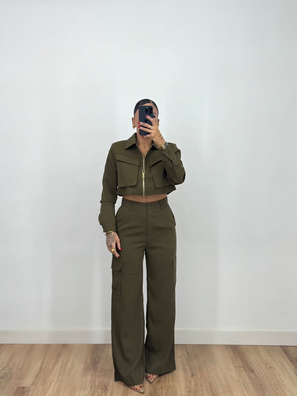 CONJUNTO CARGO GREEN ARMY
