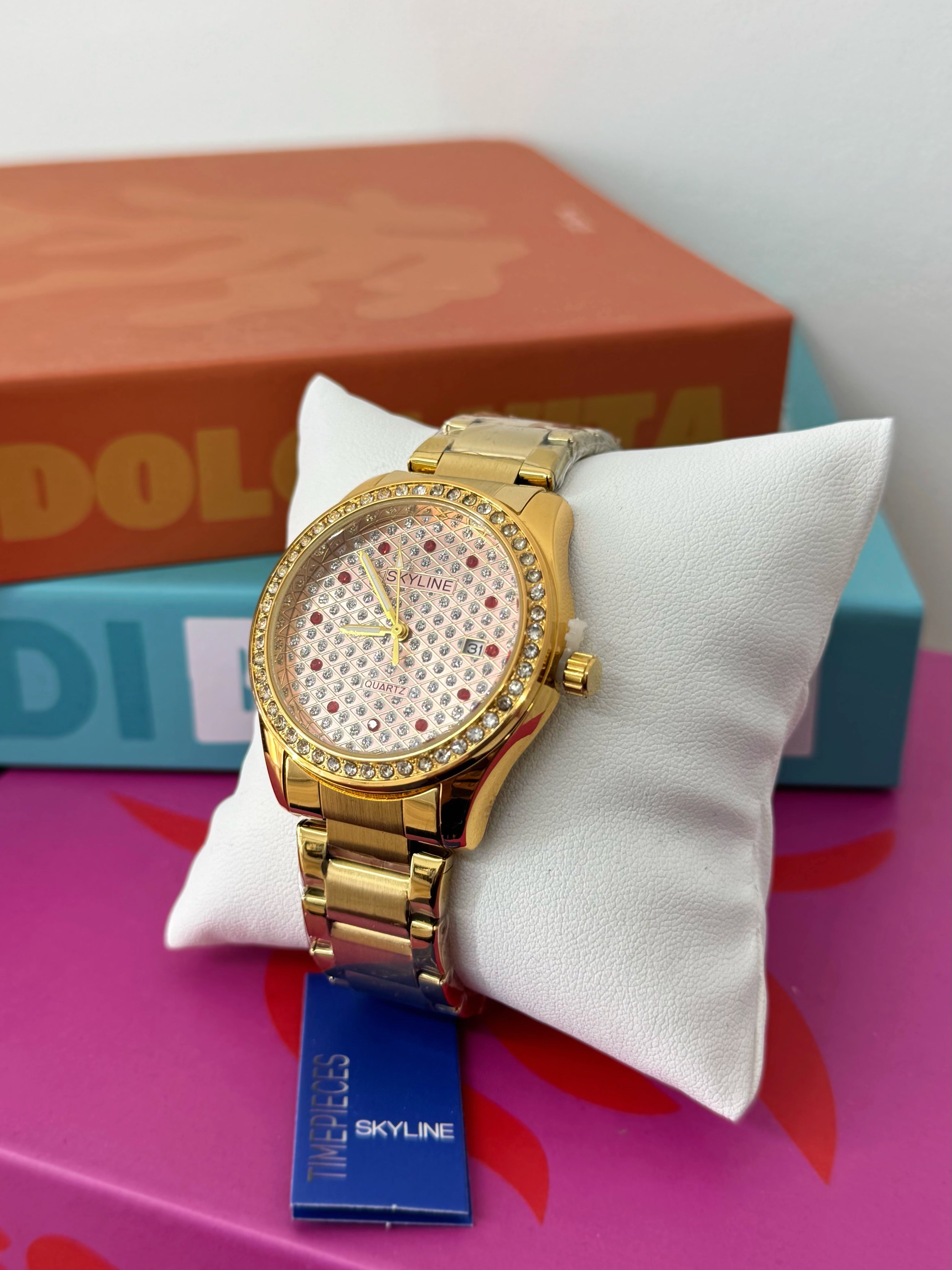 RELOJ SKYLINE GOLD | PINK