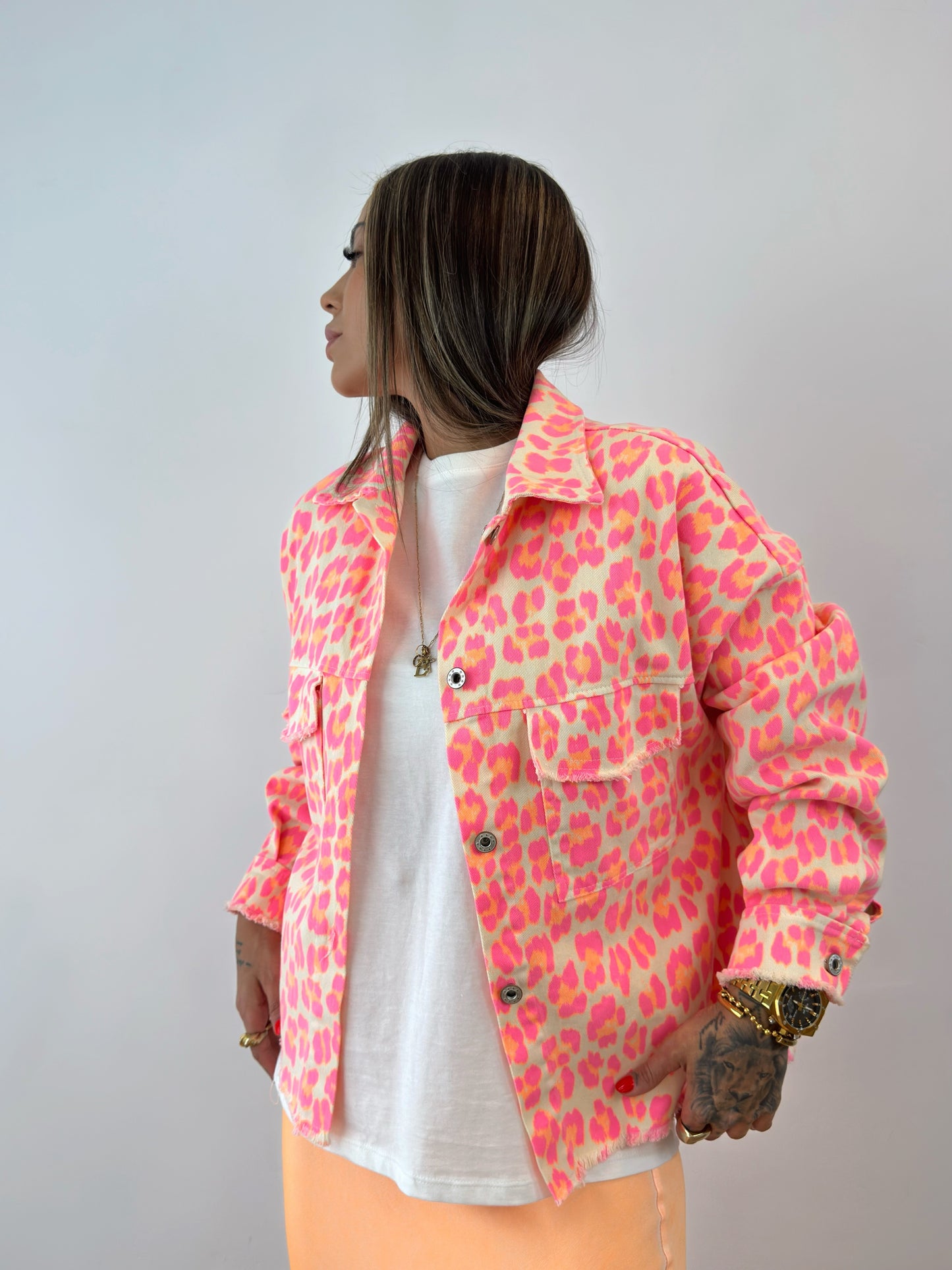 CHAQUETA DENIM ALÉ FLÚOR