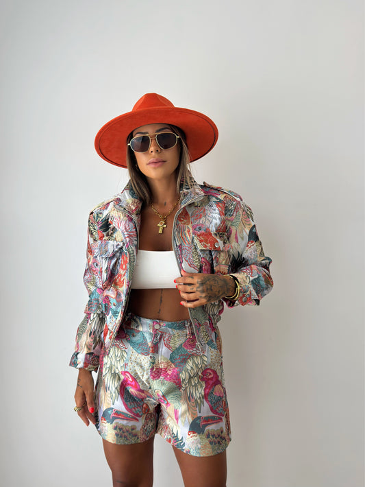 BOMBER PREMIUM BORDADA FLAMINGO