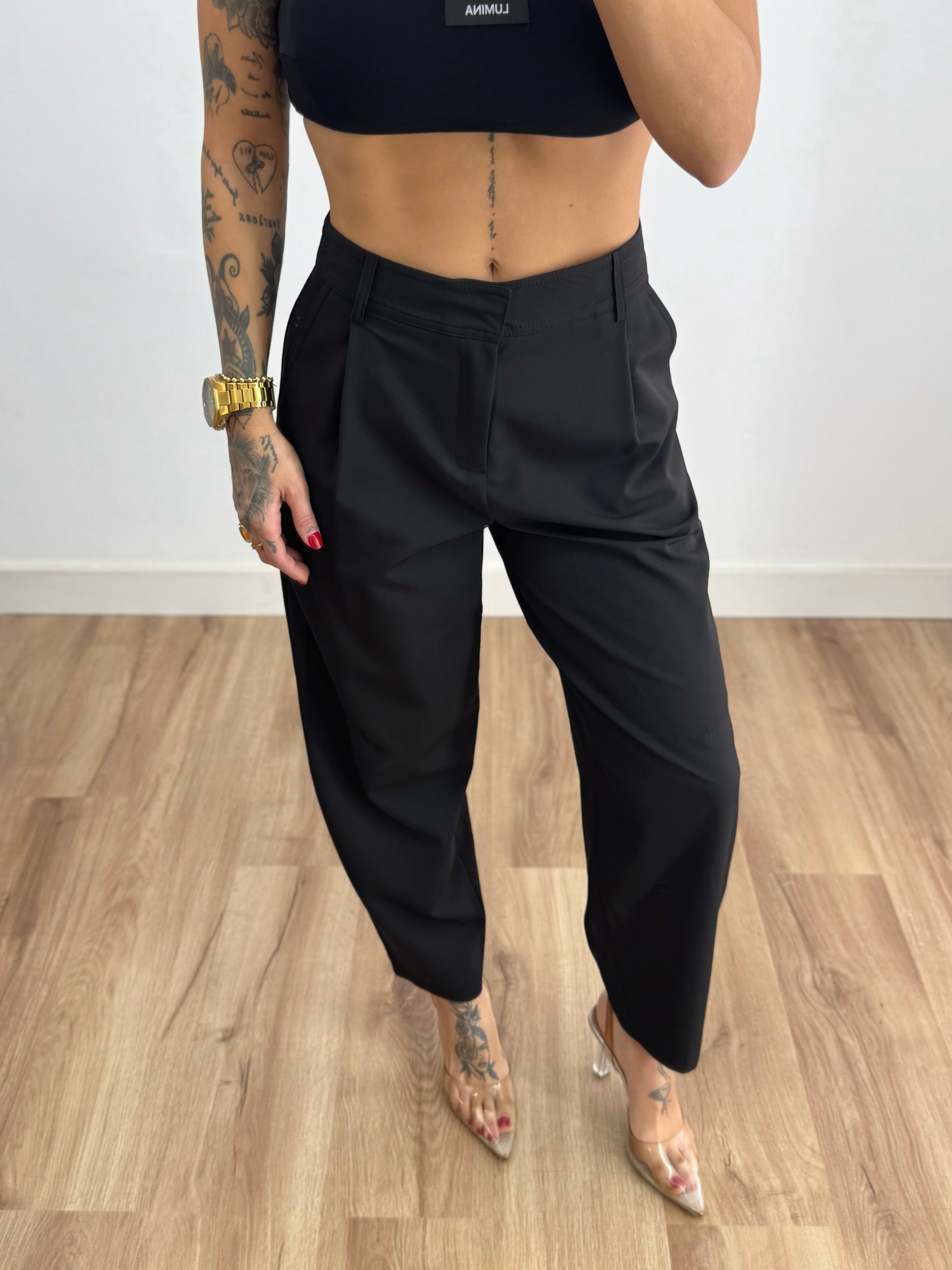 PANTALÓN TRAJE LUMINA BLACK