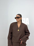 BLAZER OVER PREMIUM SIA CHOCO