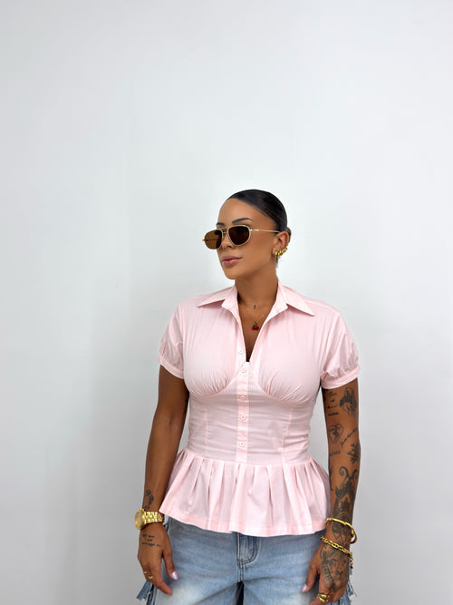 CAMISA PREMIUM ROSE PEPLUM