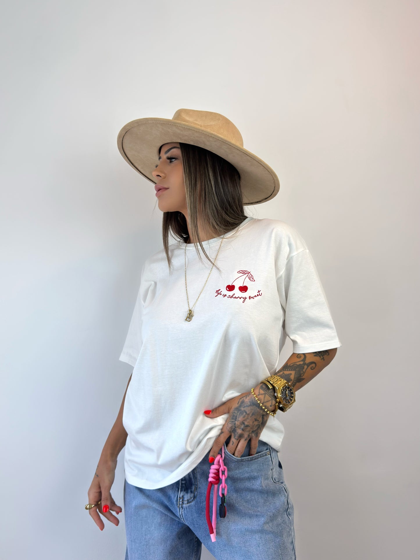 CAMISETA OVER CHERRY
