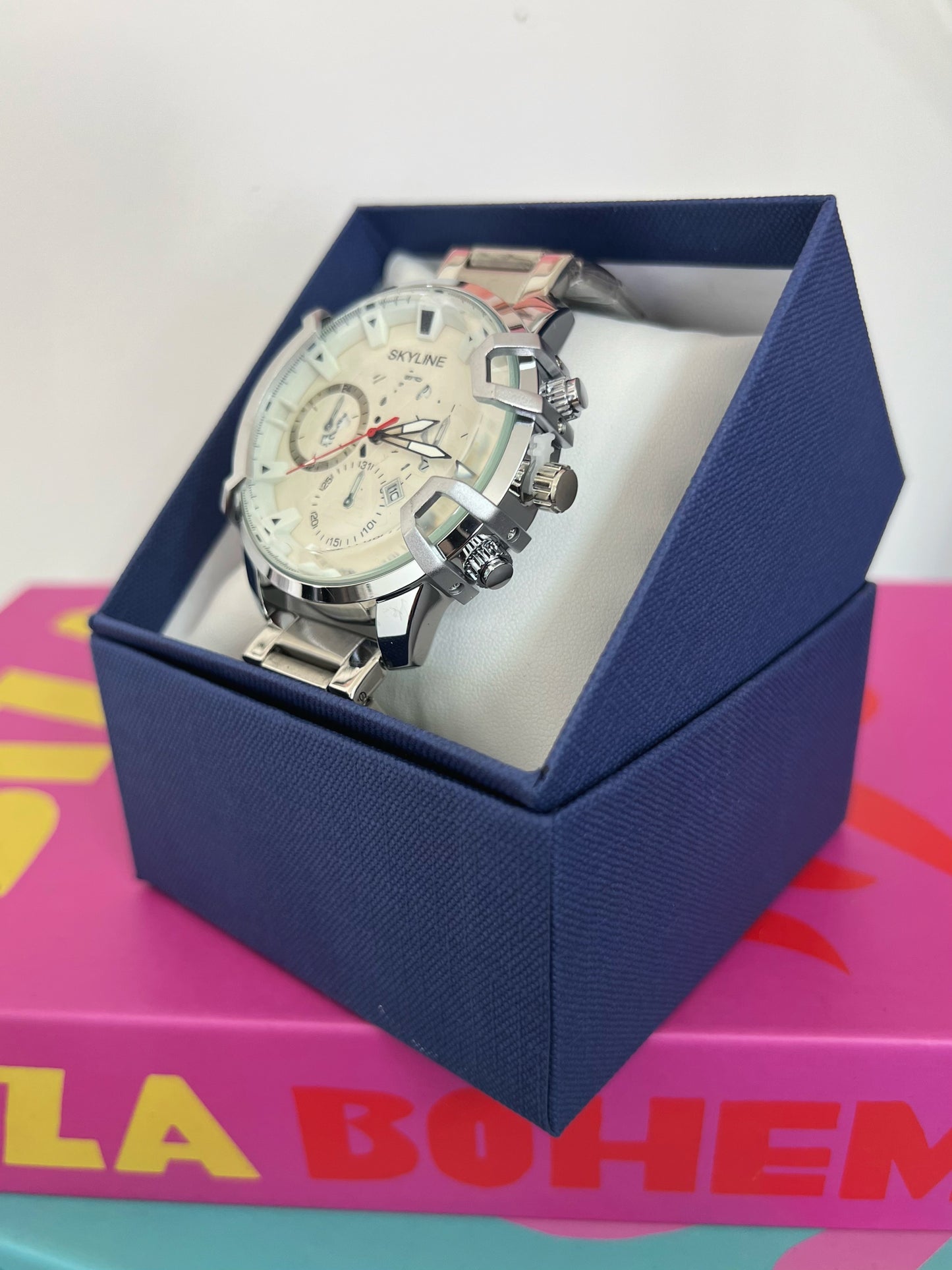 RELOJ SKYLINE SILVER GLASS | UNISEX