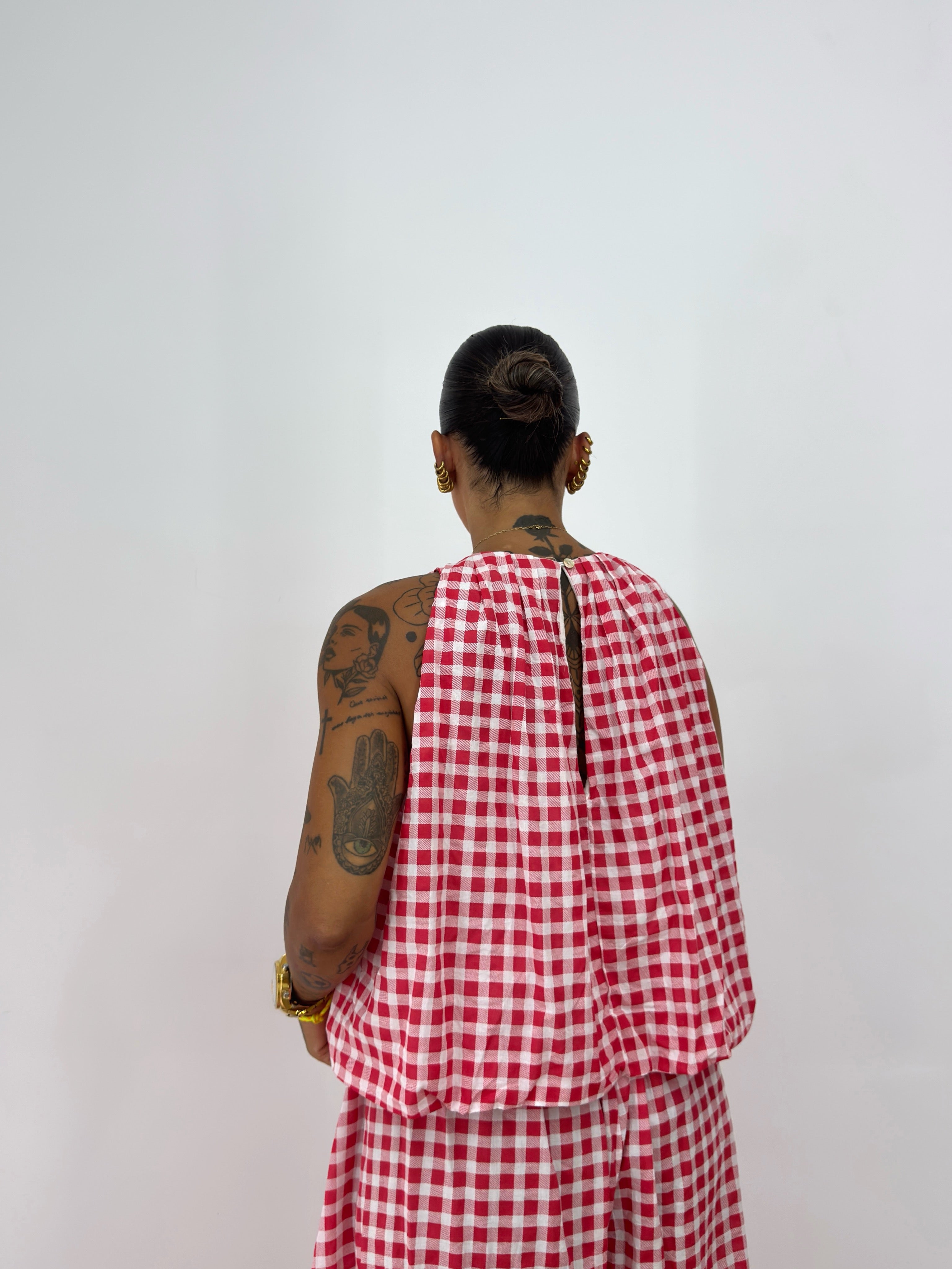 TOP BALLOON VICHY RED