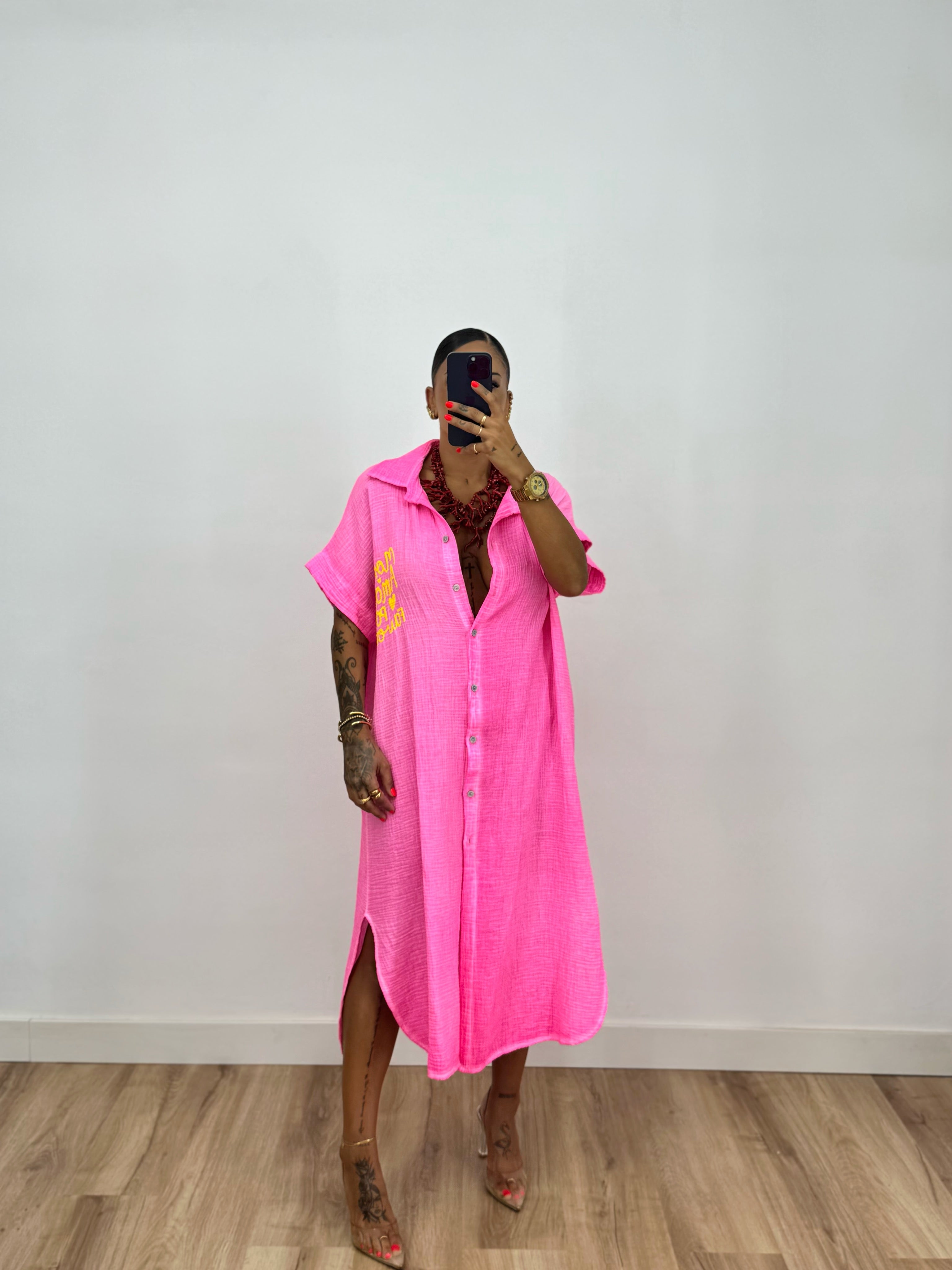 VESTIDO OVER PREMIUM FLÚOR MORE AMOR