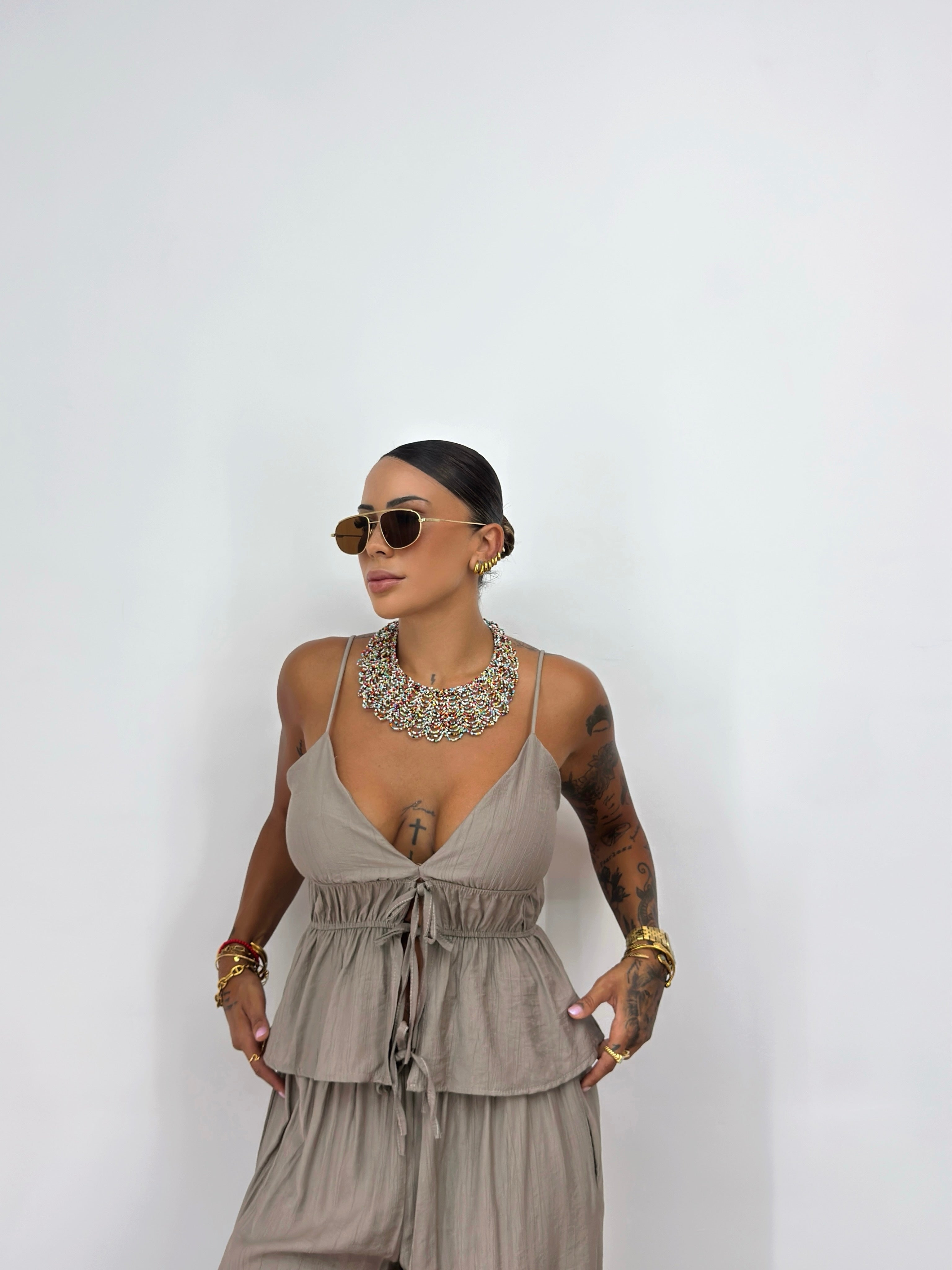 CONJUNTO ATHENEA TAUPE