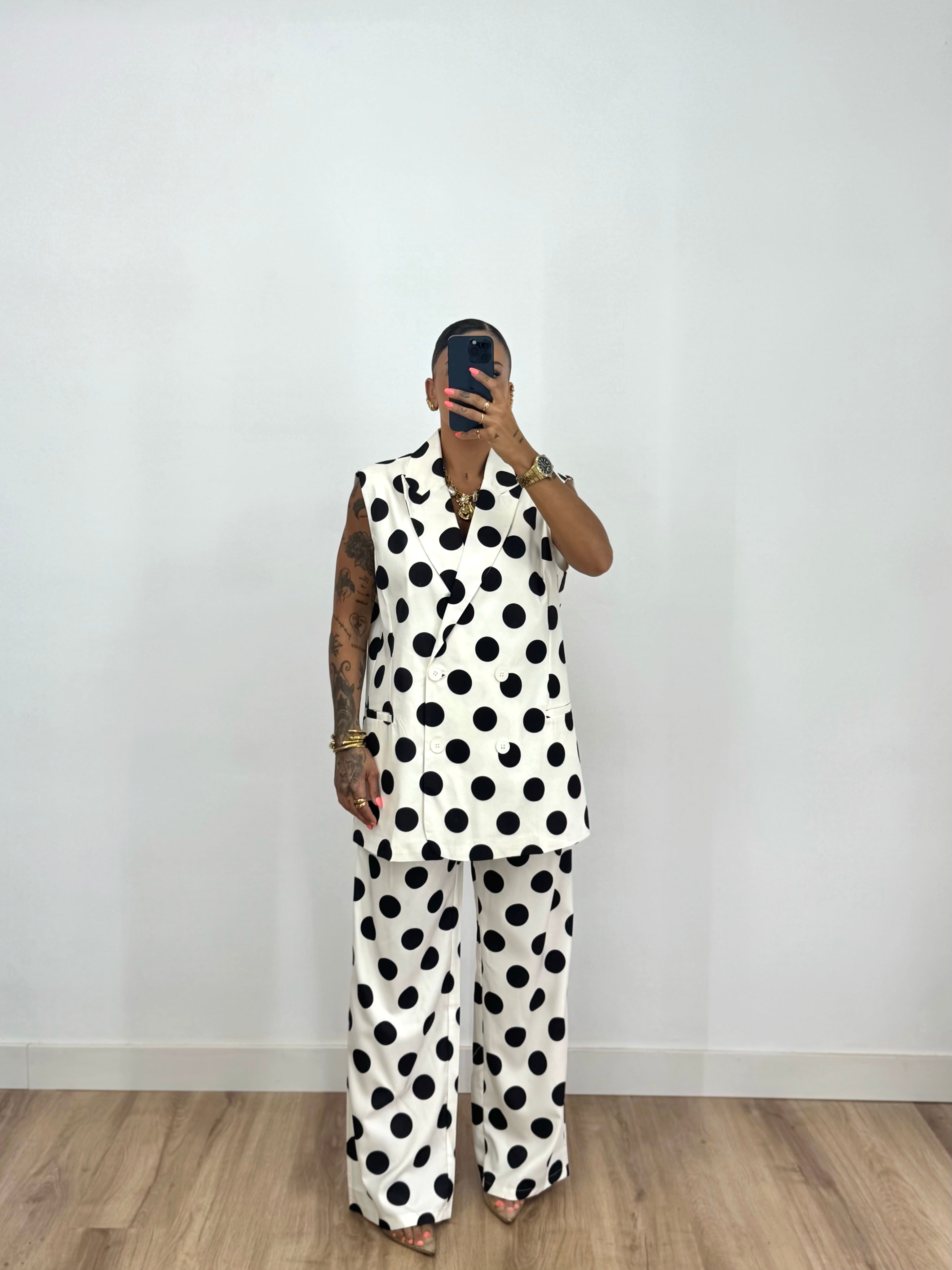 PANTALÓN PREMIUM TRAJE POLKA DOTS