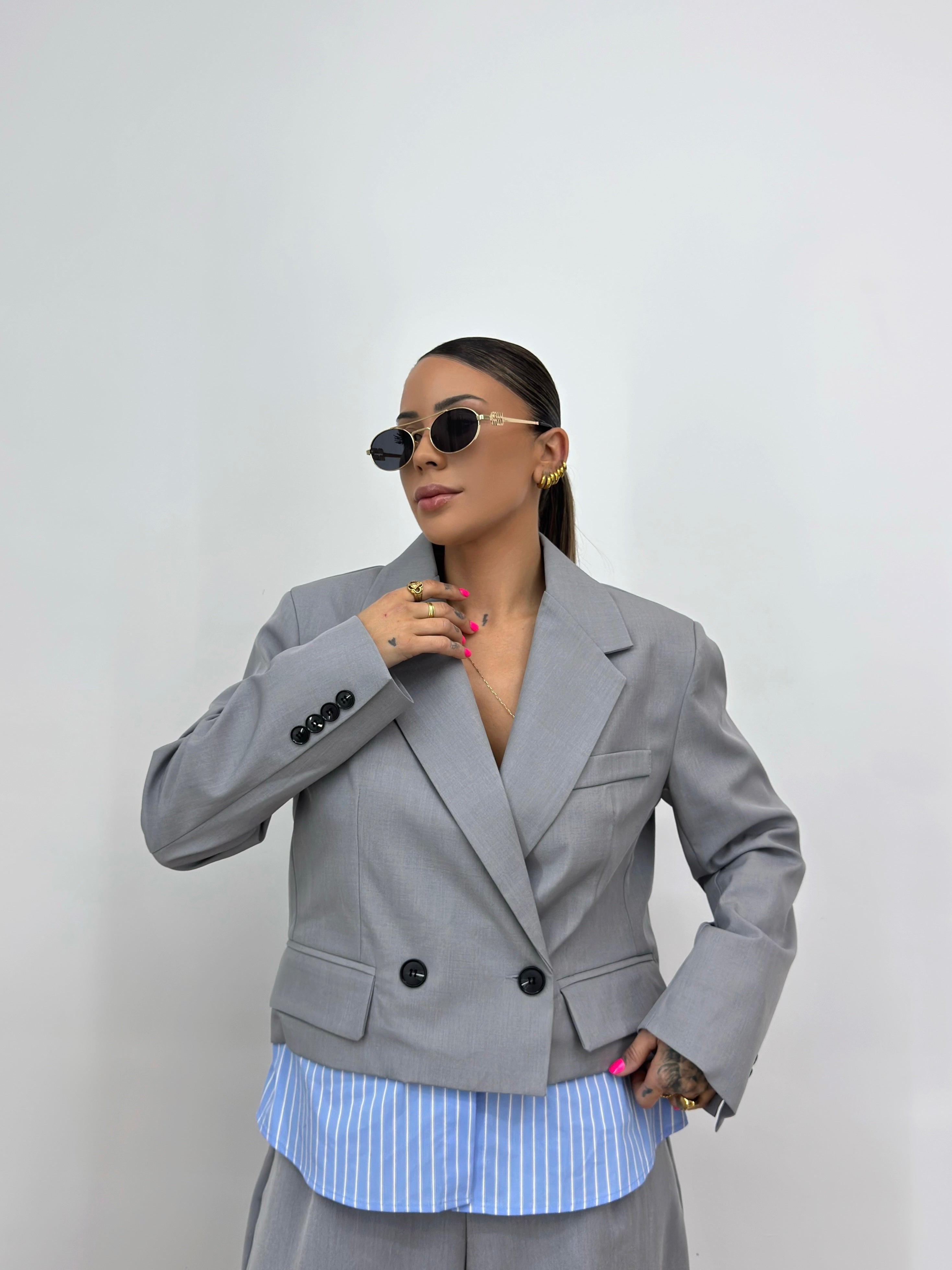 BLAZER CROPPED LUMINA CAMI