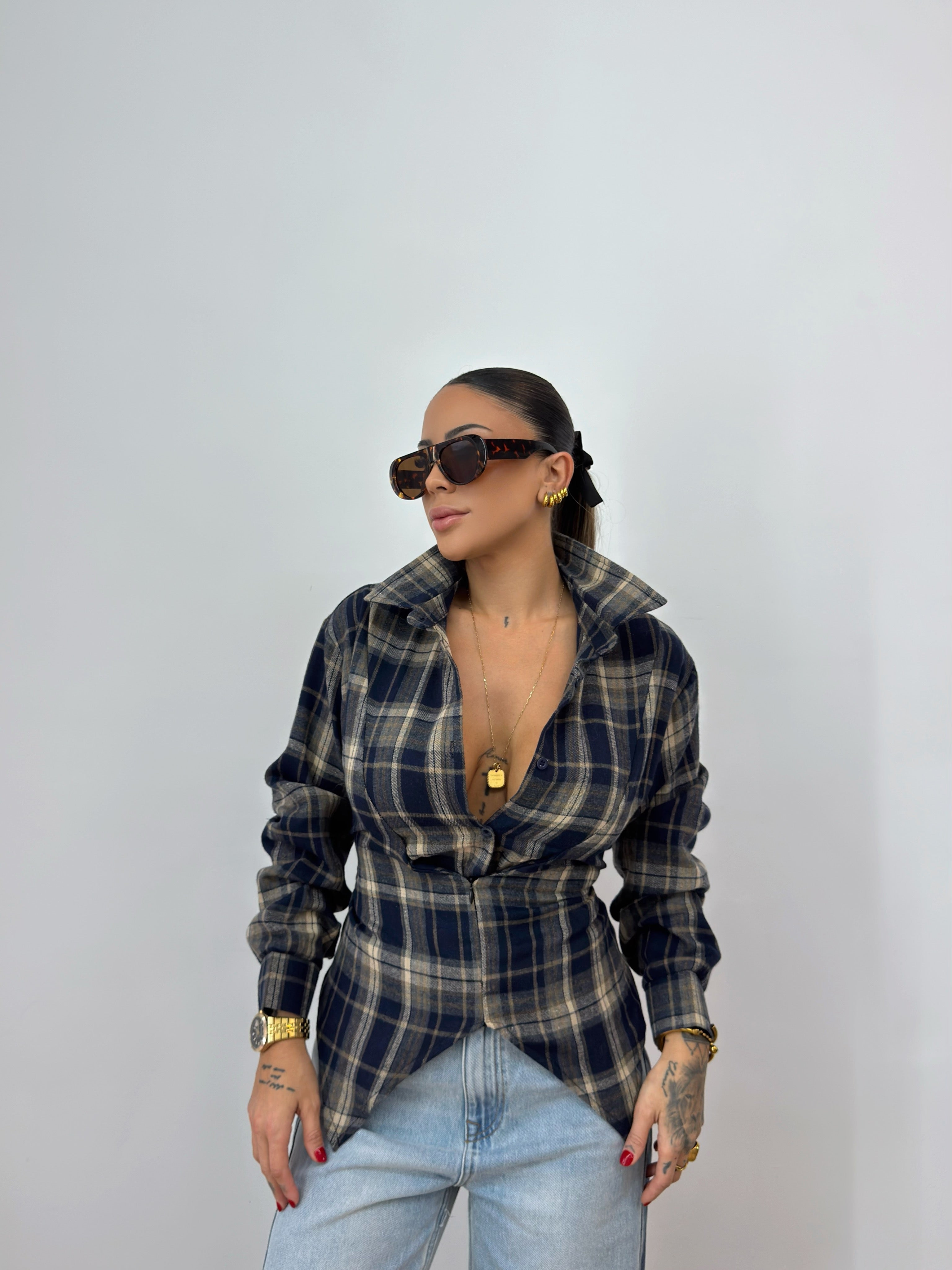 CAMISA PREMIUM LENNA BLUE NAVY