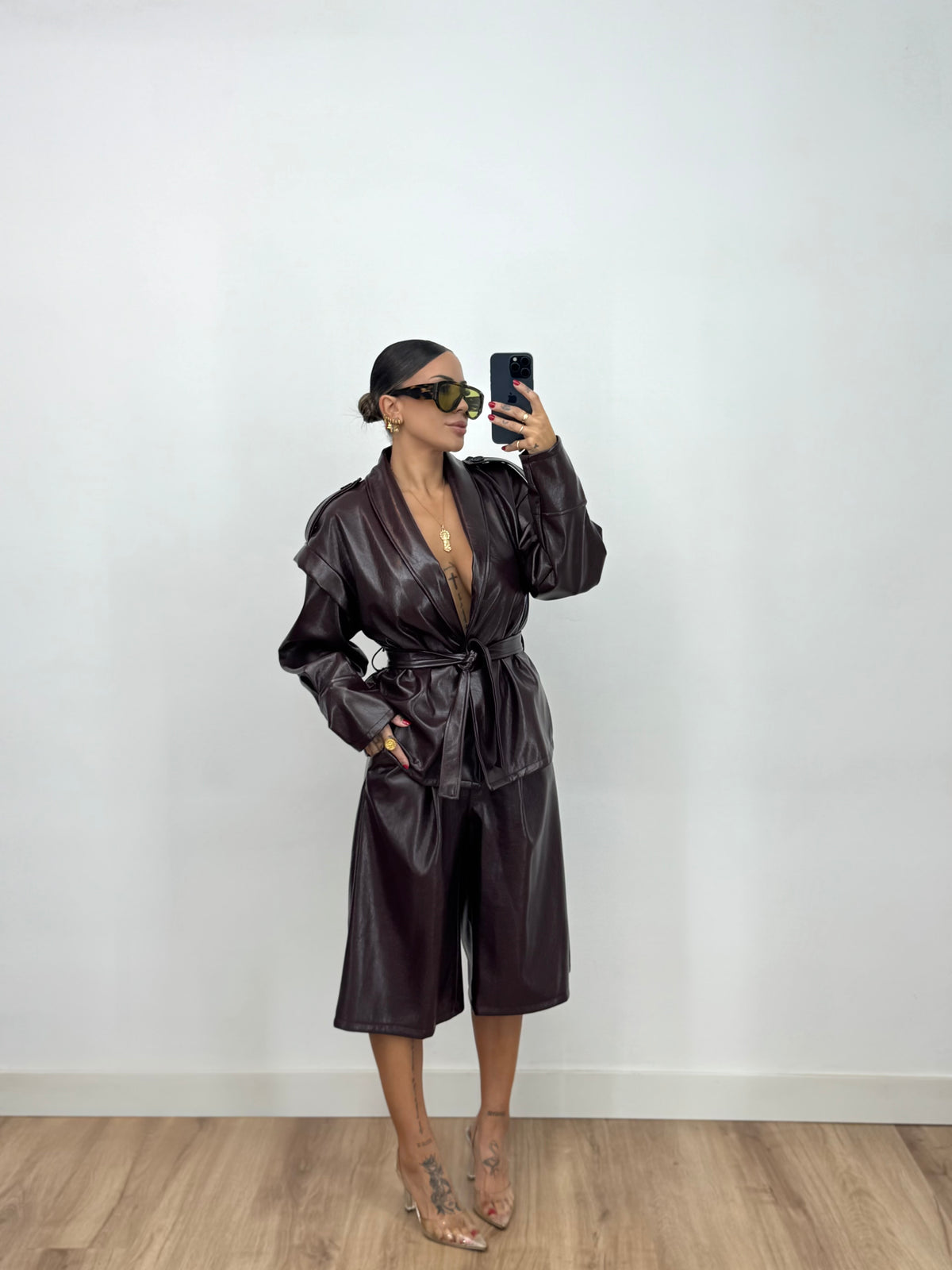 BERMUDA ECO PIEL CHERRY
