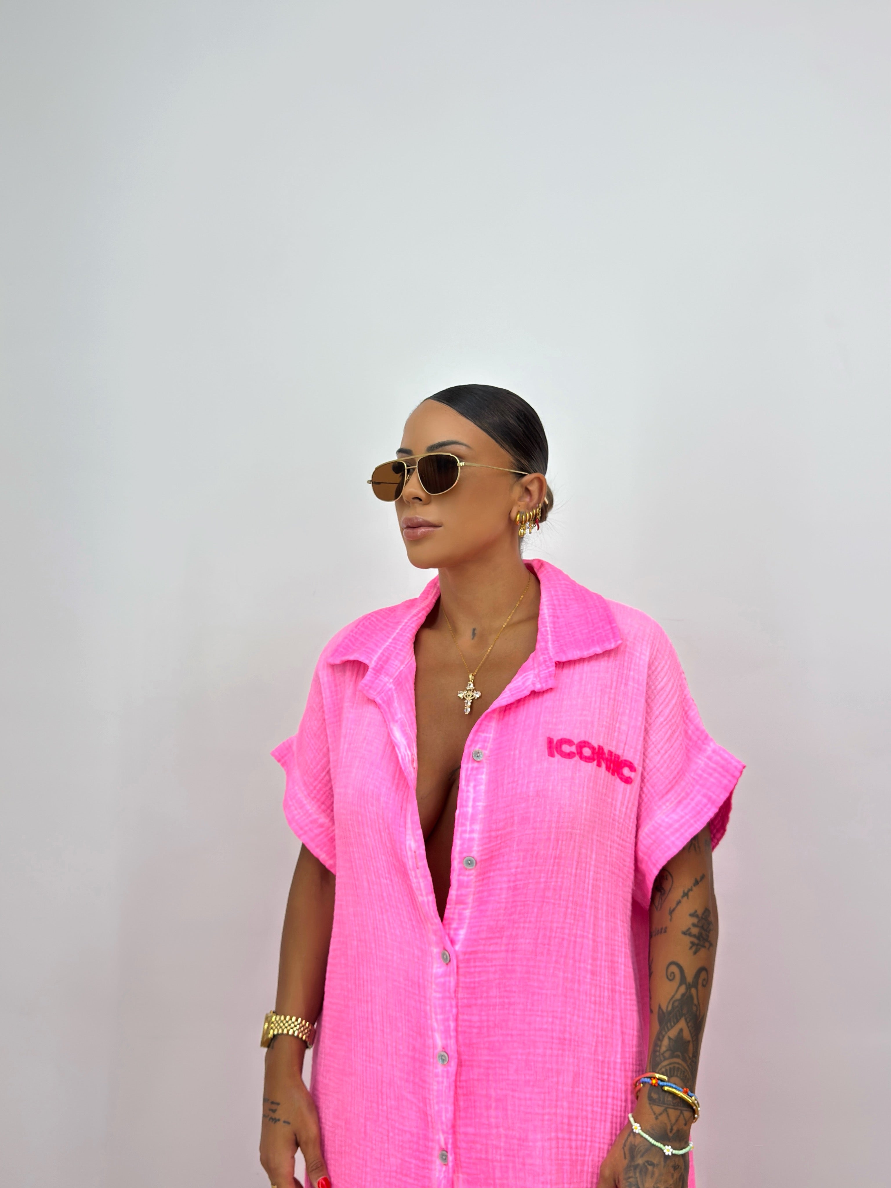 VESTIDO OVER PREMIUM FLÚOR ICONIC ROSS