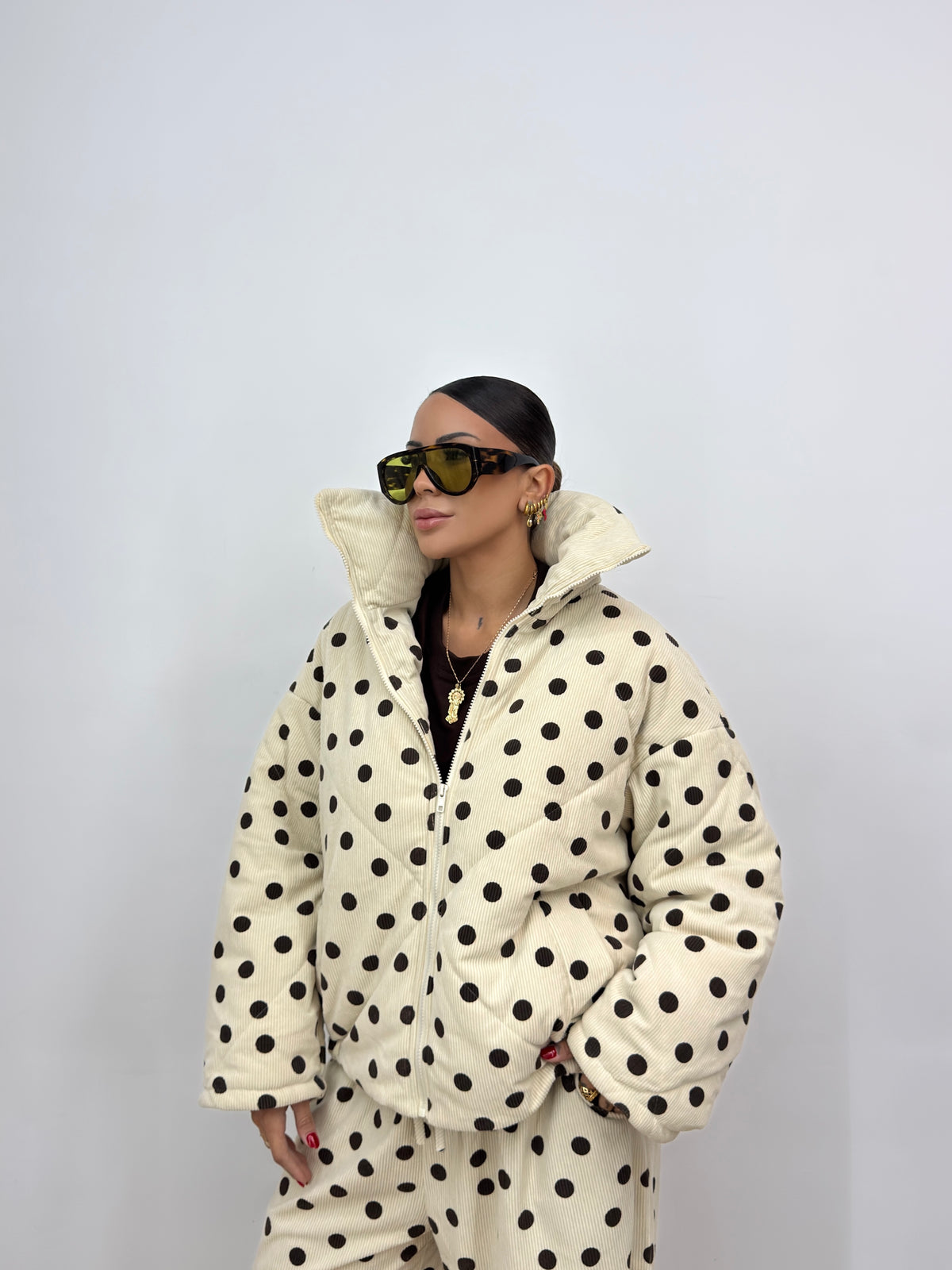 CHAQUETÓN PANA POLKA DOTS