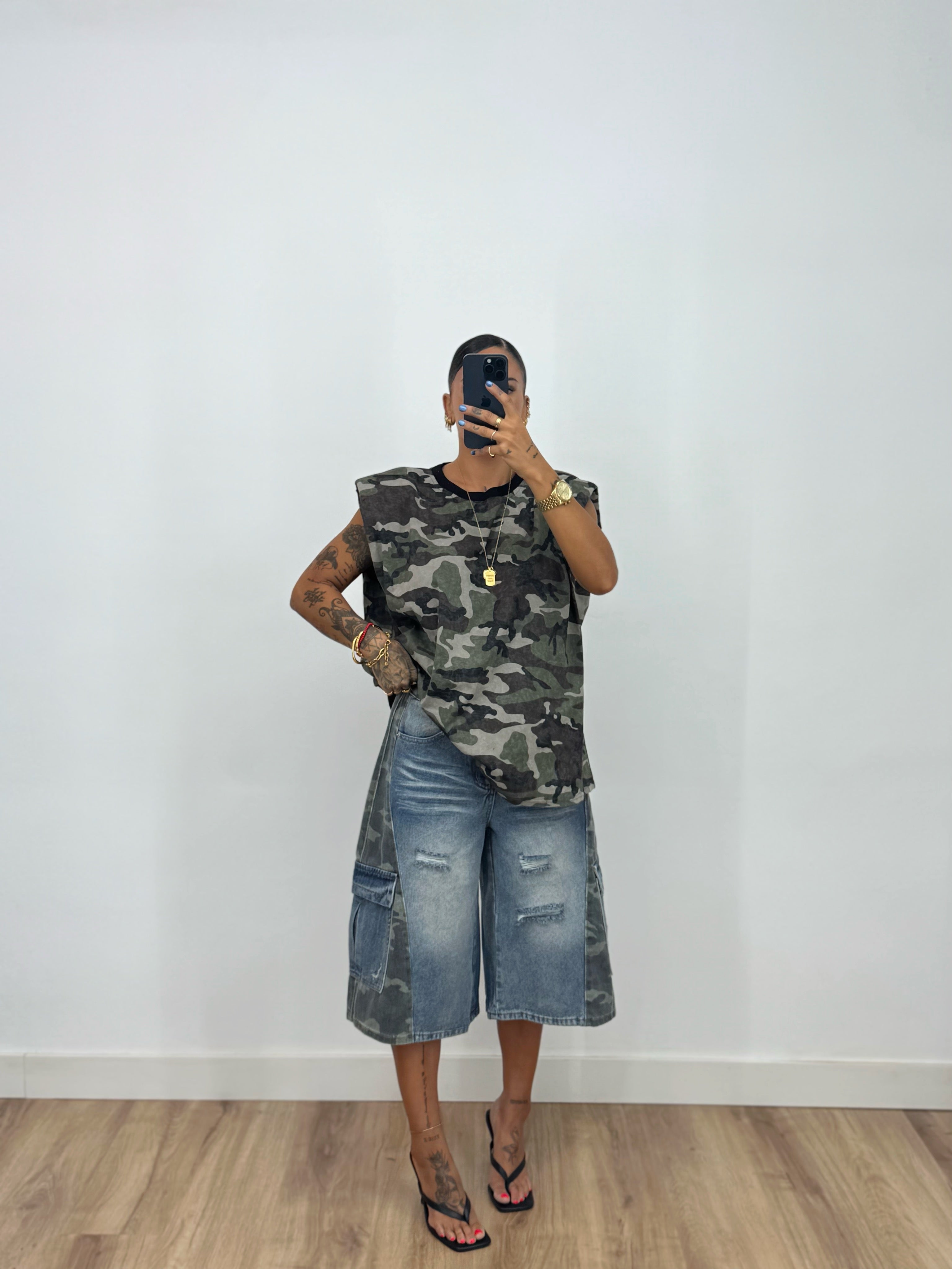 BERMUDA COMBI PREMIUM CAMO|DENIM