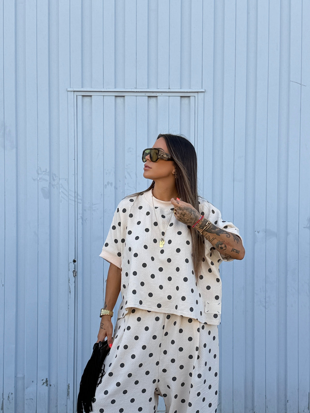CAMISETA OVER PREMIUM POLKA