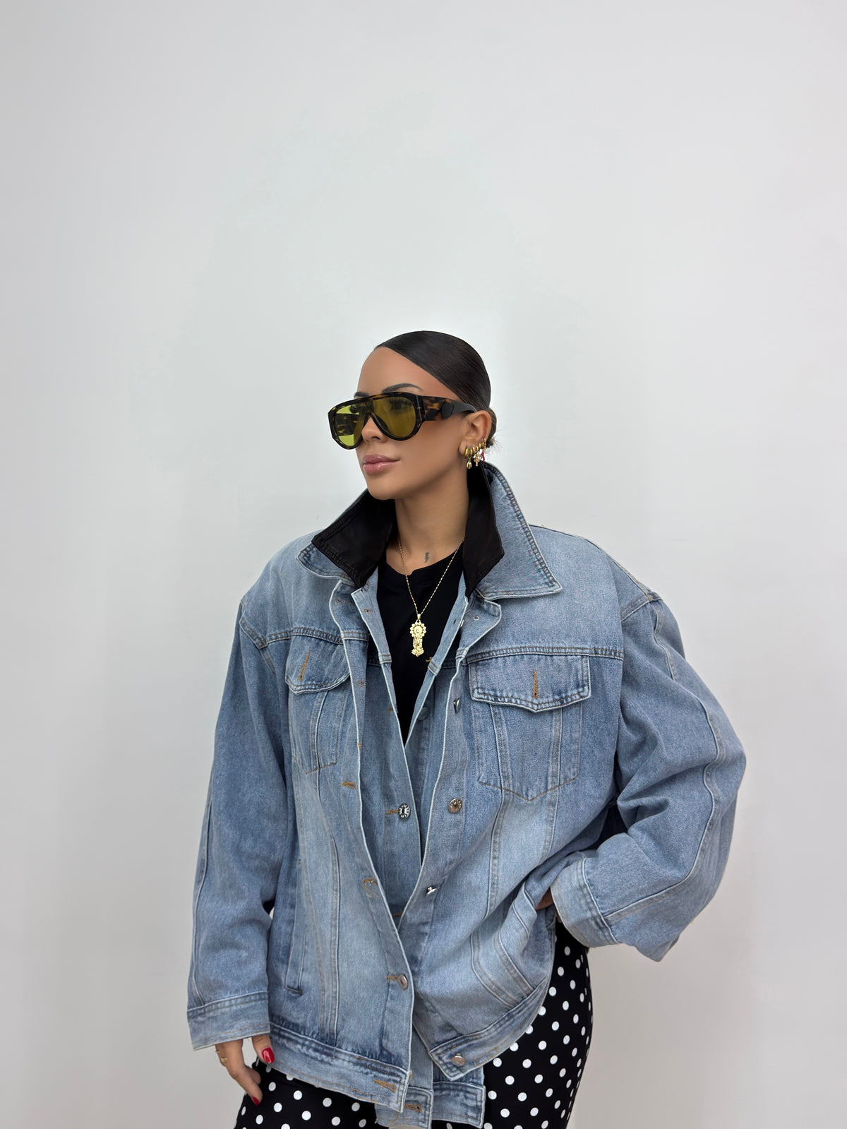 CHAQUETA OVER DENIM DOUBLE