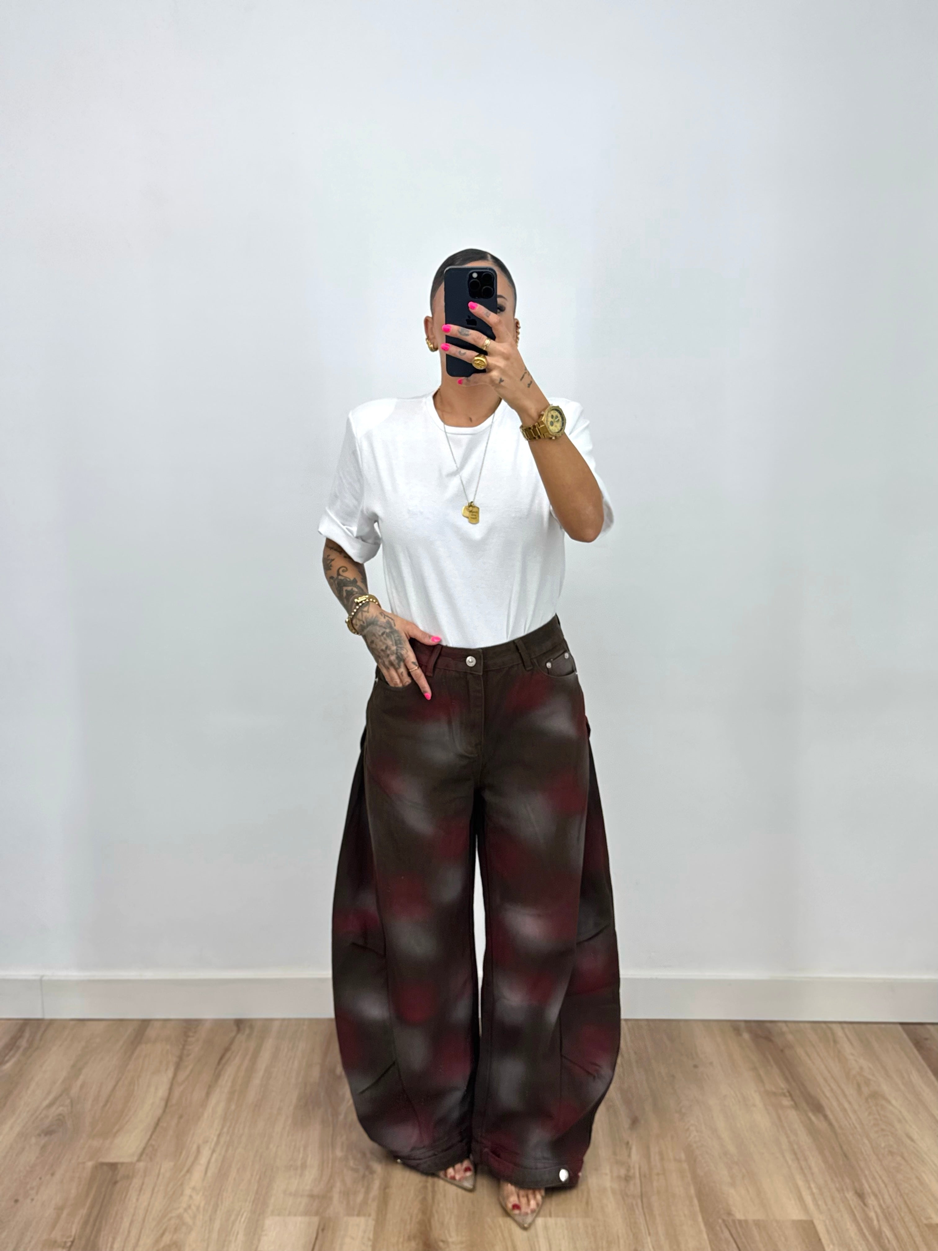 JEANS PREMIUM PAINT CHOC