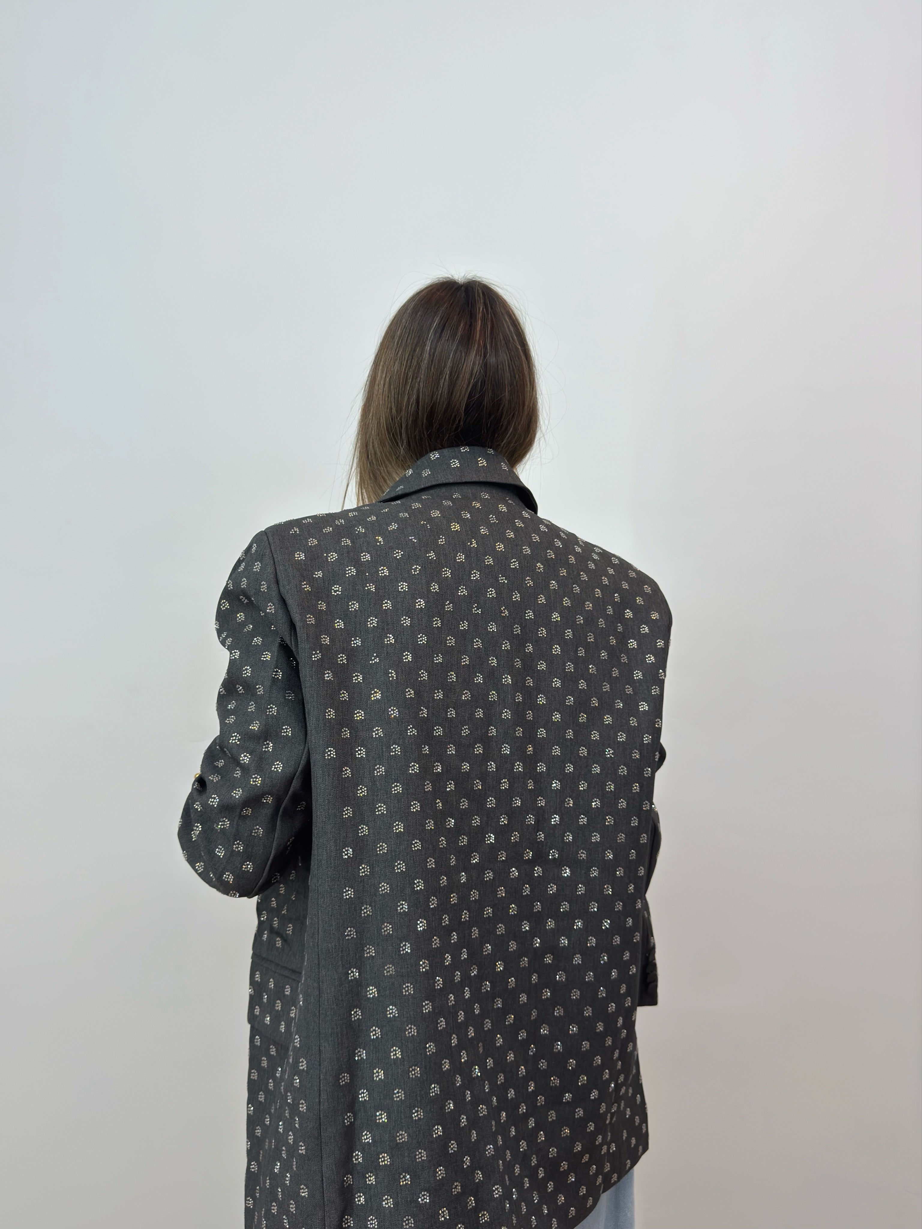 BLAZER OVER PREMIUM SHINNY GREY