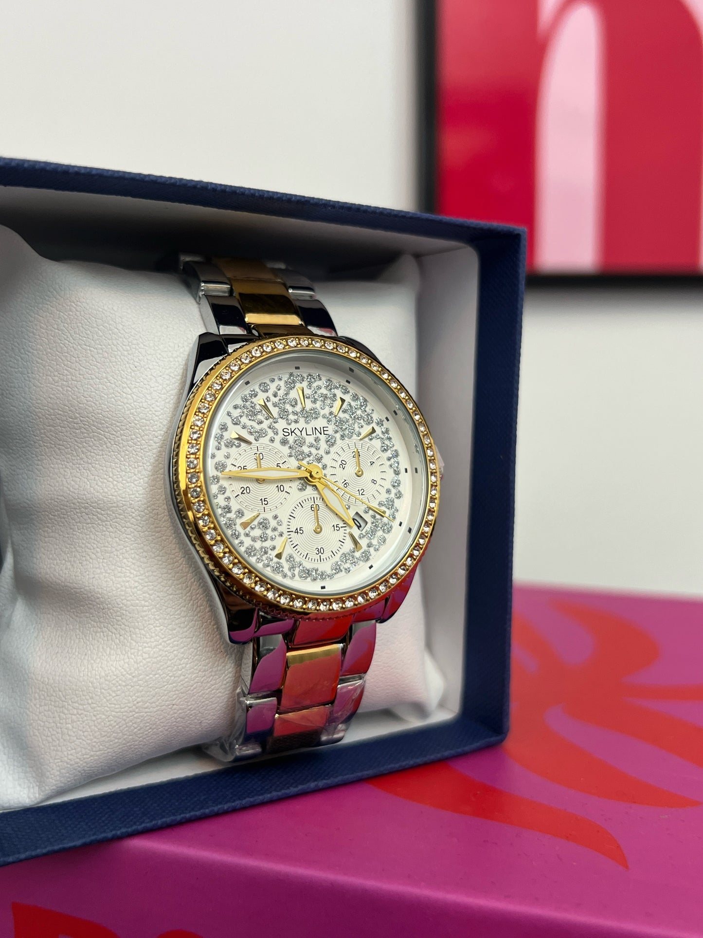RELOJ SKYLINE SHINNY GOLD | SILVER