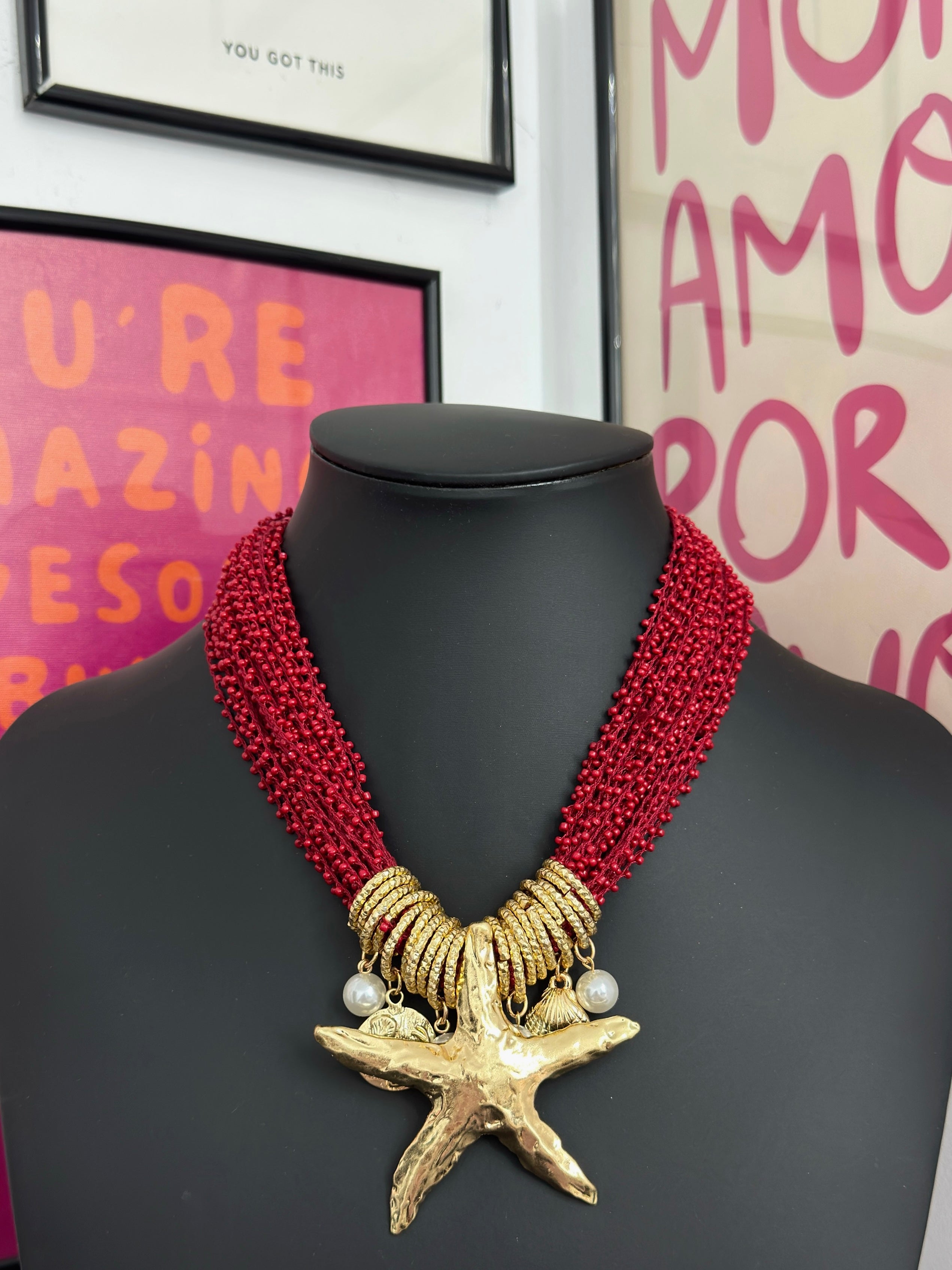 COLLAR STARFISH RED