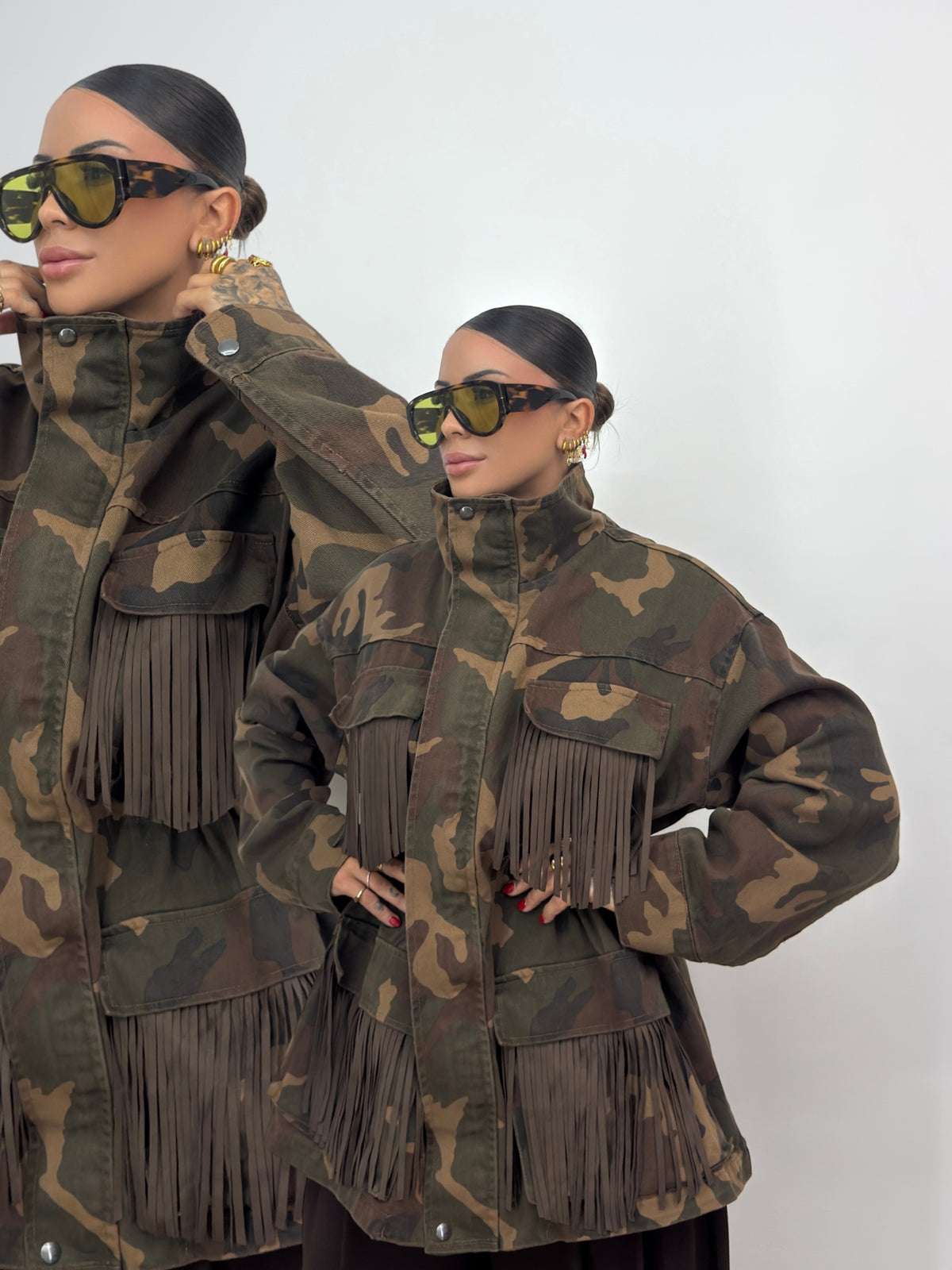 CHAQUETA DENIM CAMO LUMINA