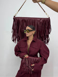 BOLSO MID FLEKKS WINE