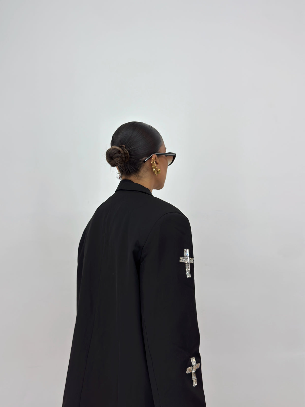 BLAZER OVER PREMIUM BLACK CROSS
