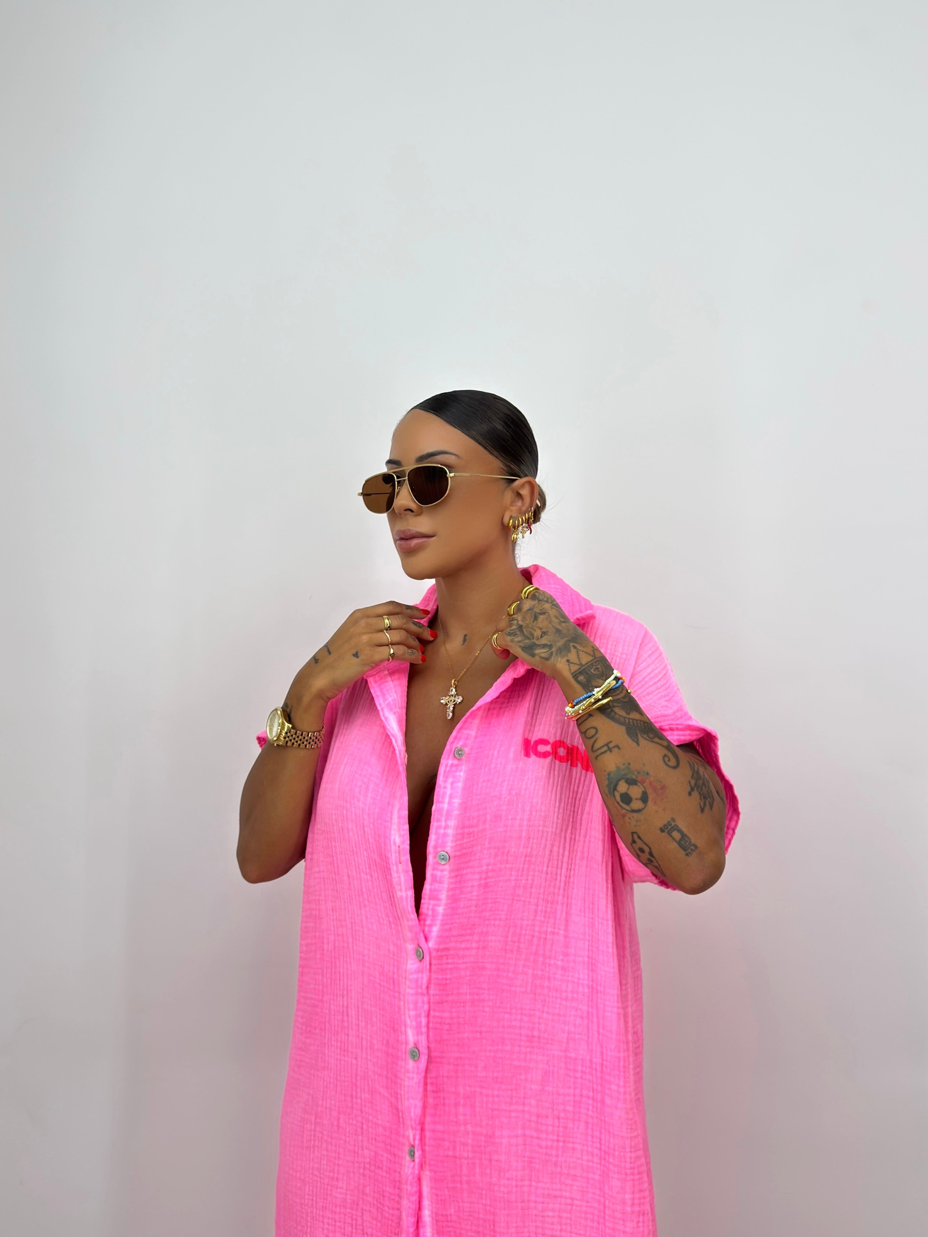 VESTIDO OVER PREMIUM FLÚOR ICONIC ROSS