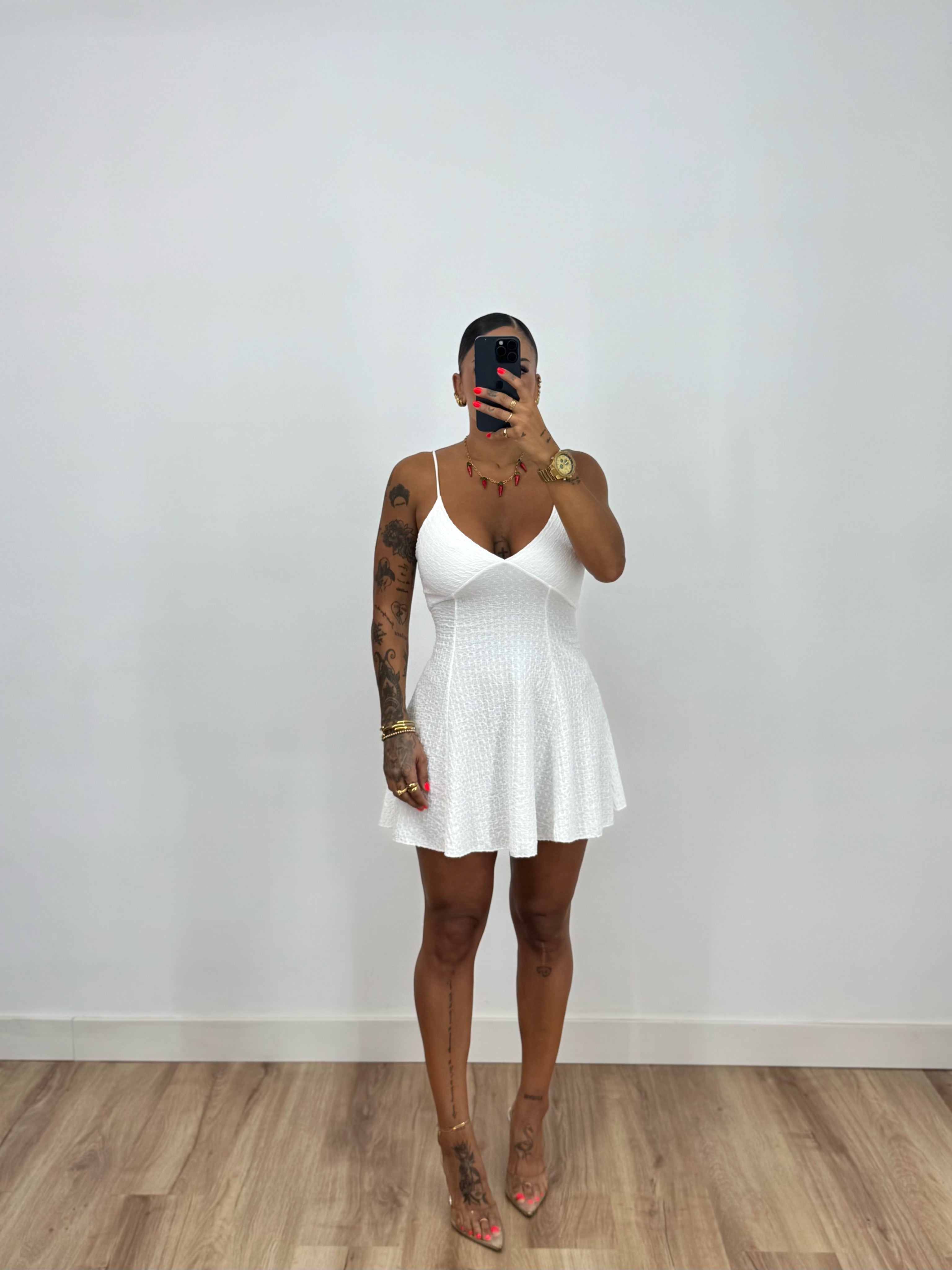 VESTIDO MINI GALA BLANK