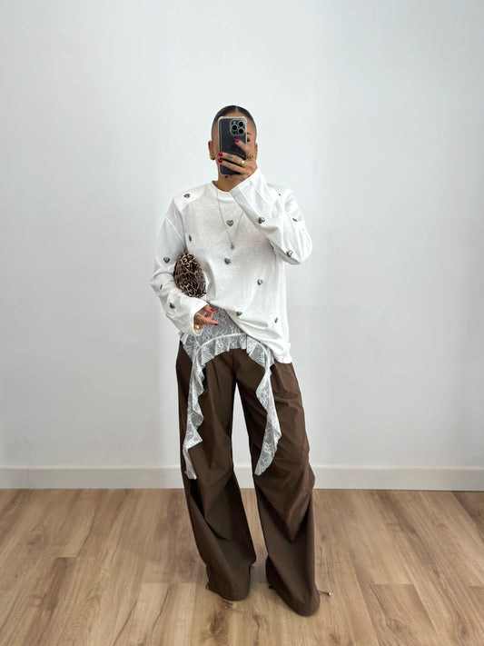 PANTALÓN PARACHUTE BLONDA CHOCO