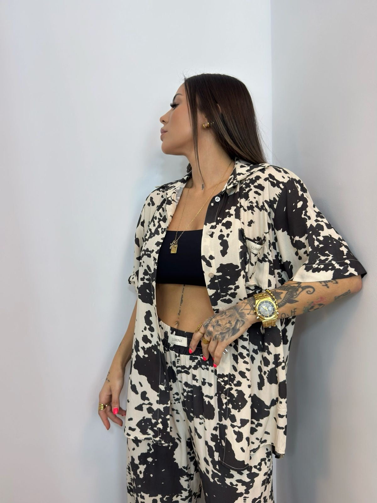 CAMISA LUMINA COW BLACK