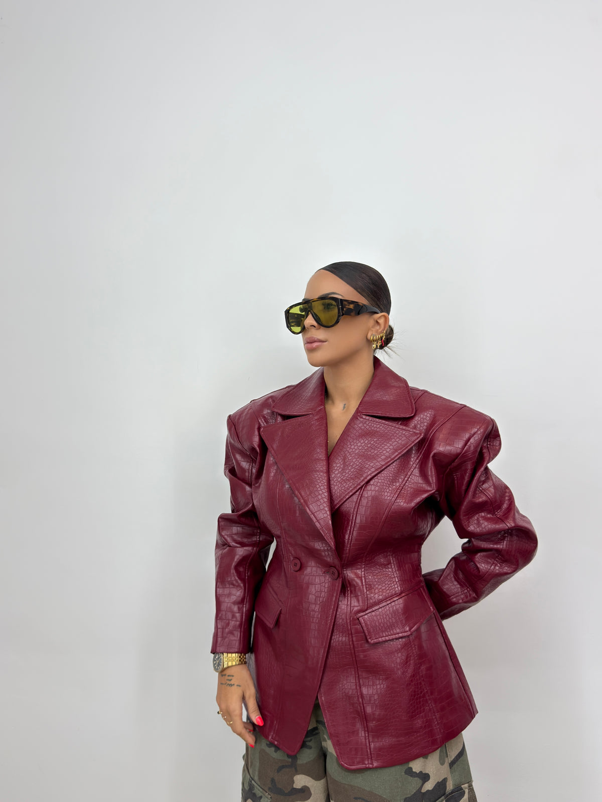 BLAZER PREMIUM ECO PIEL DROLE