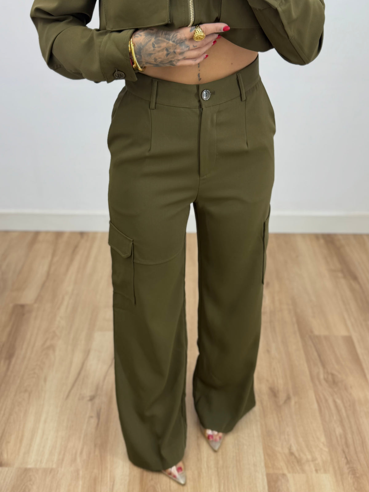 CONJUNTO CARGO GREEN ARMY