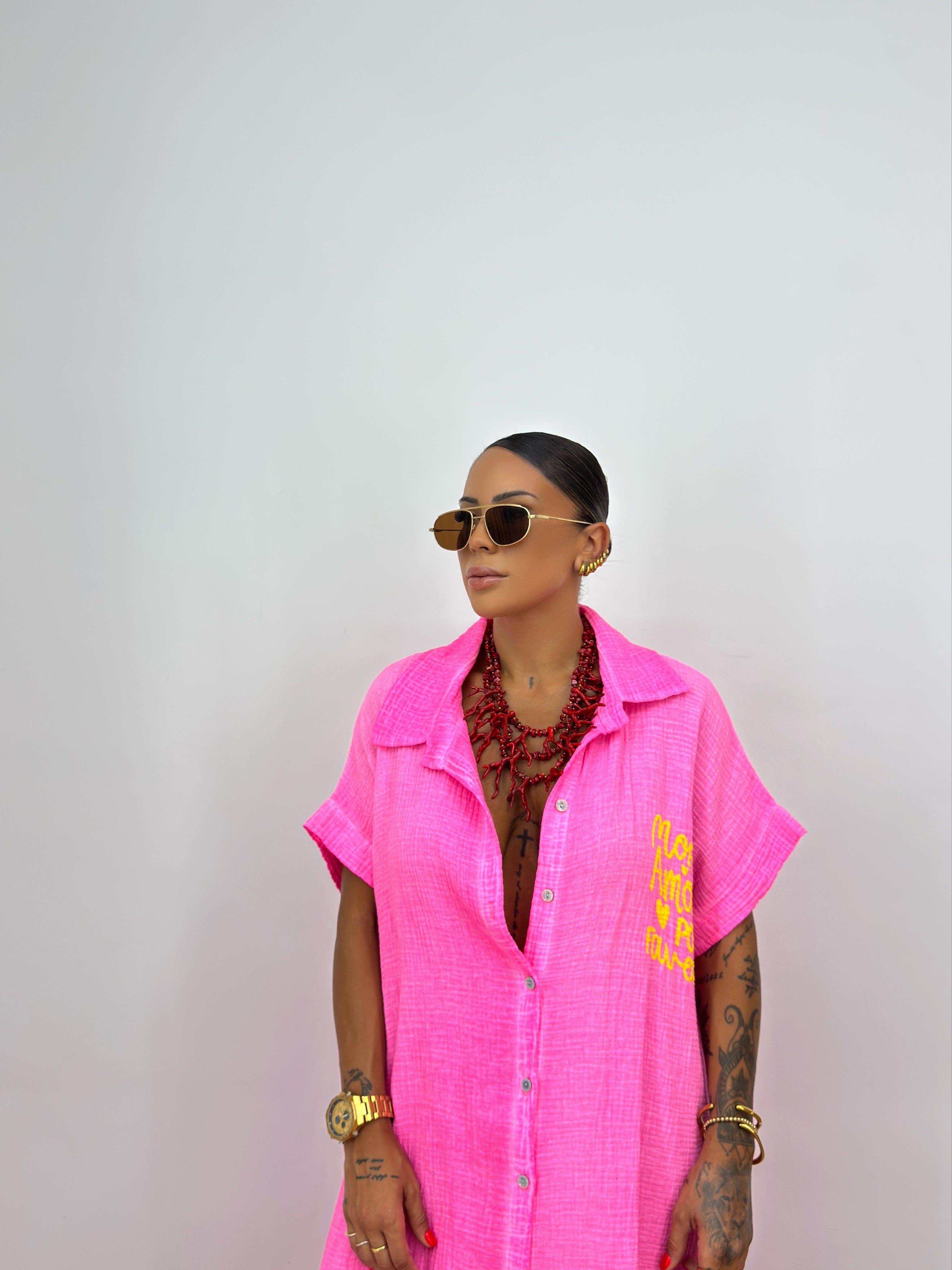 VESTIDO OVER PREMIUM FLÚOR MORE AMOR