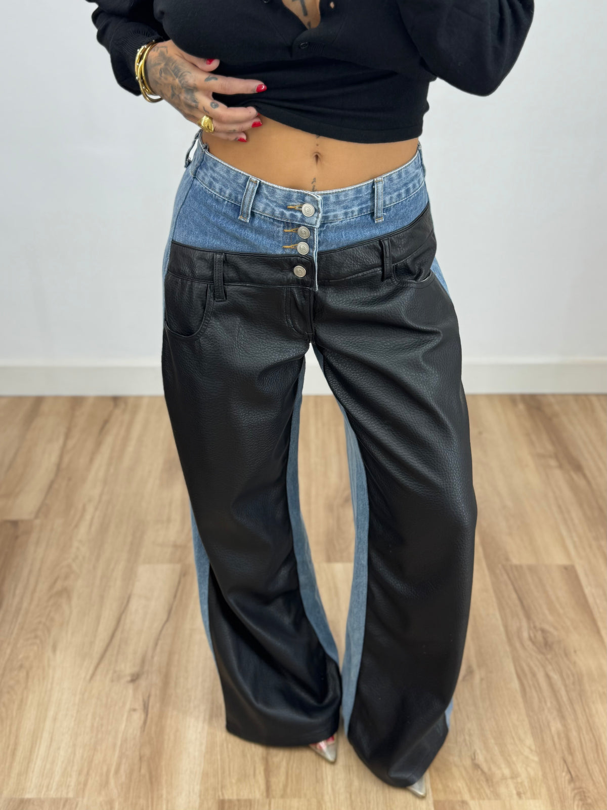JEANS COMBI ECO PIEL