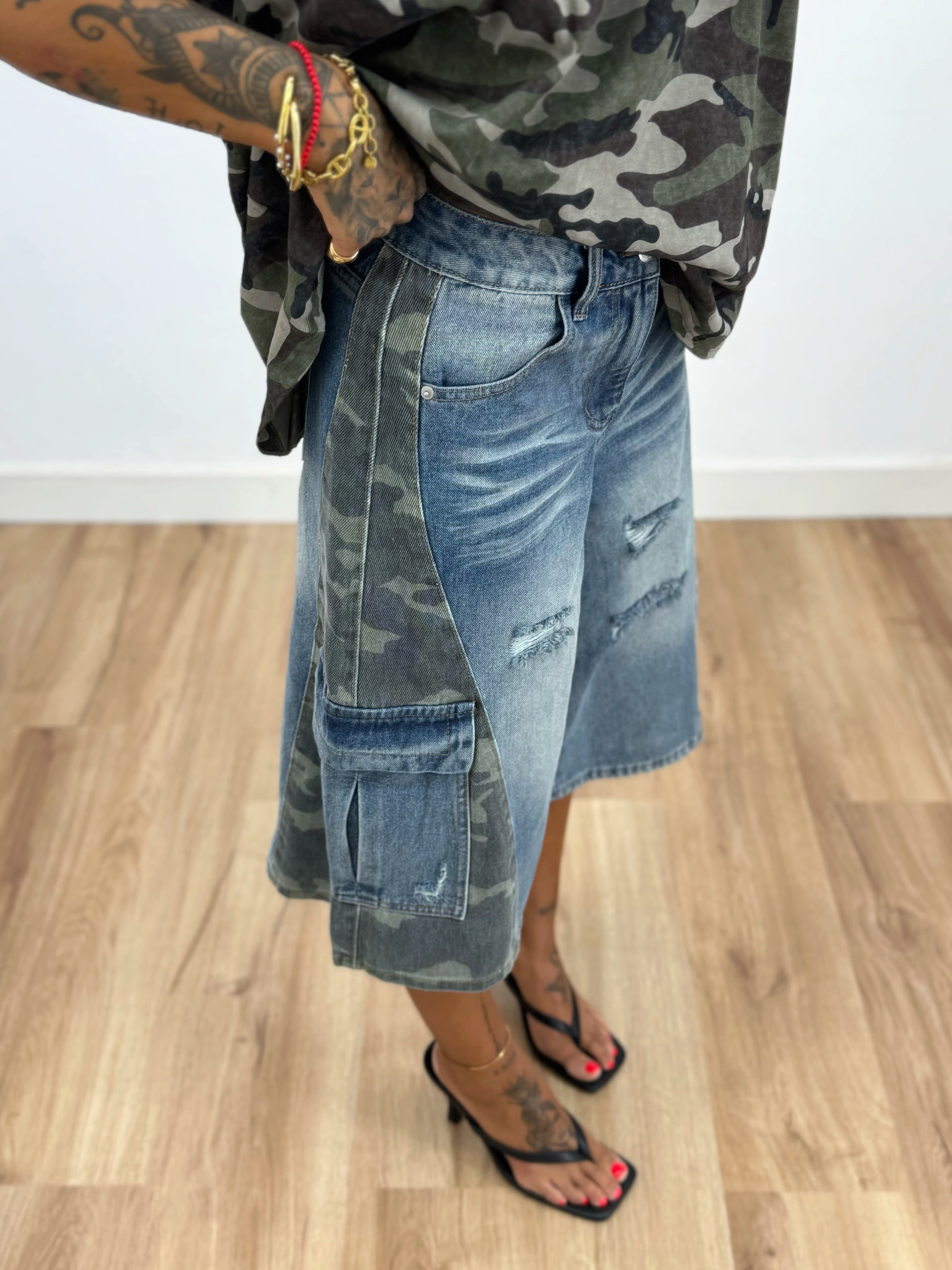BERMUDA COMBI PREMIUM CAMO|DENIM
